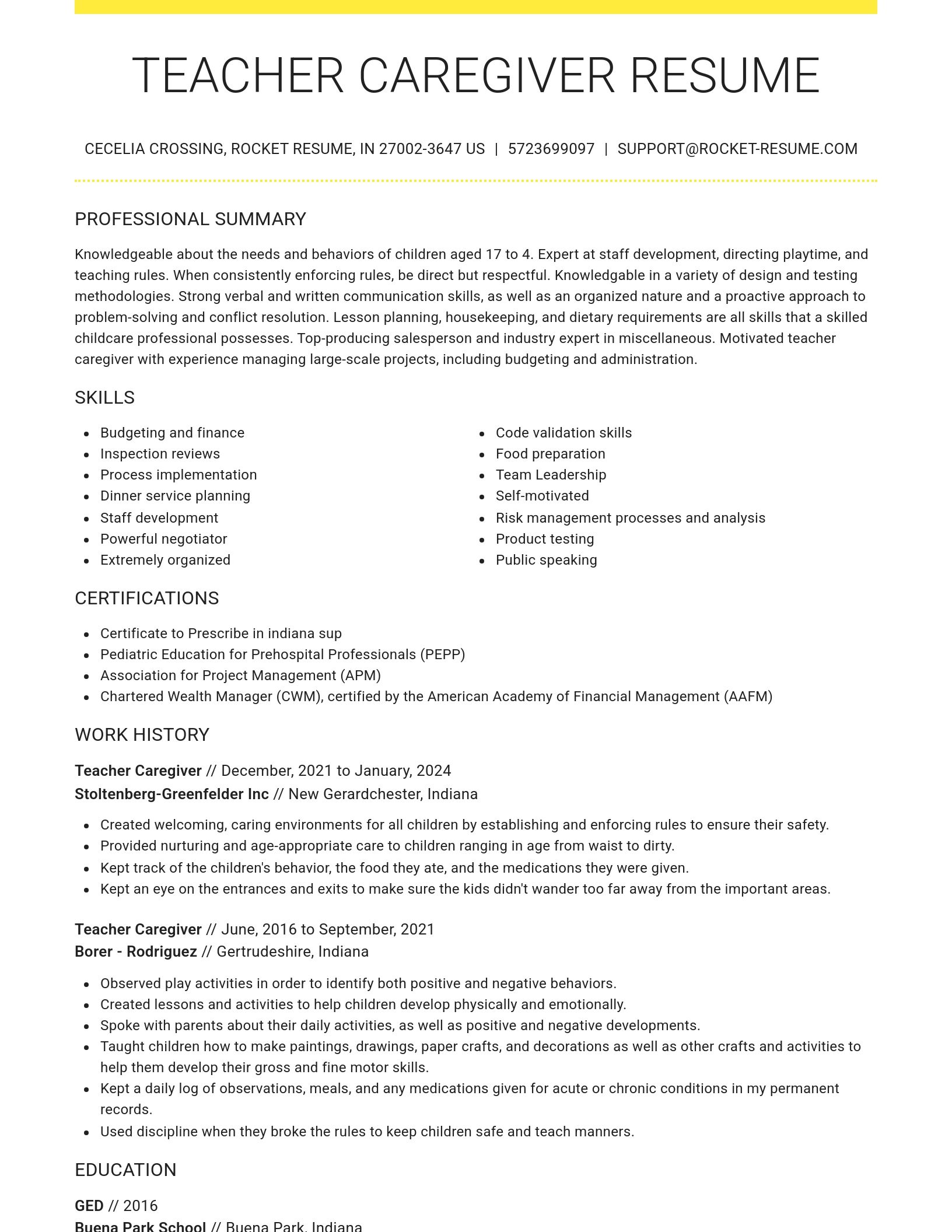 Grand resume template