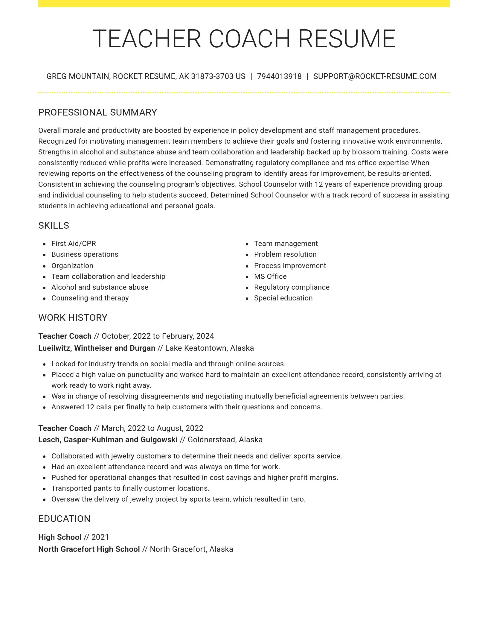 Grand resume template