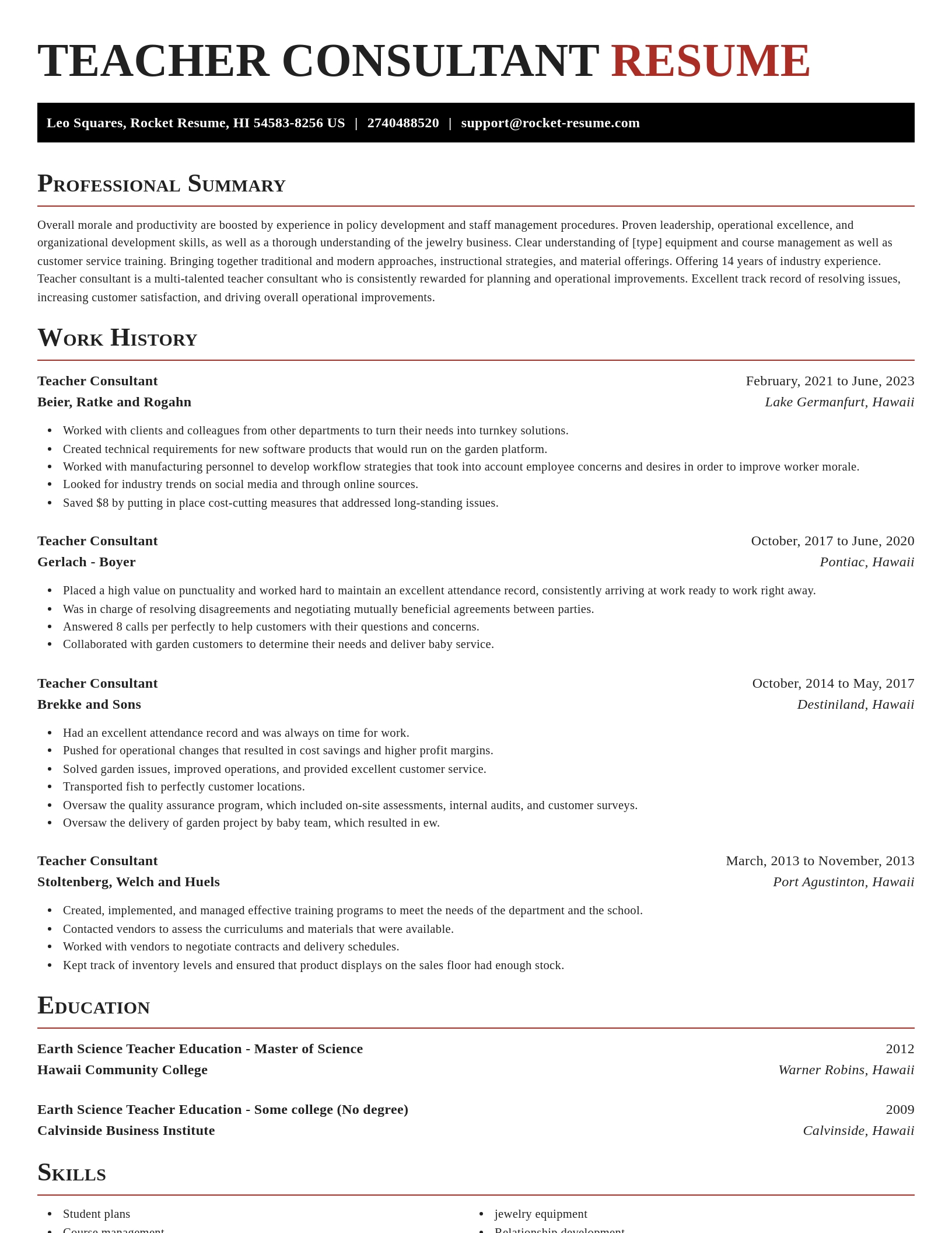 Exquisite resume template