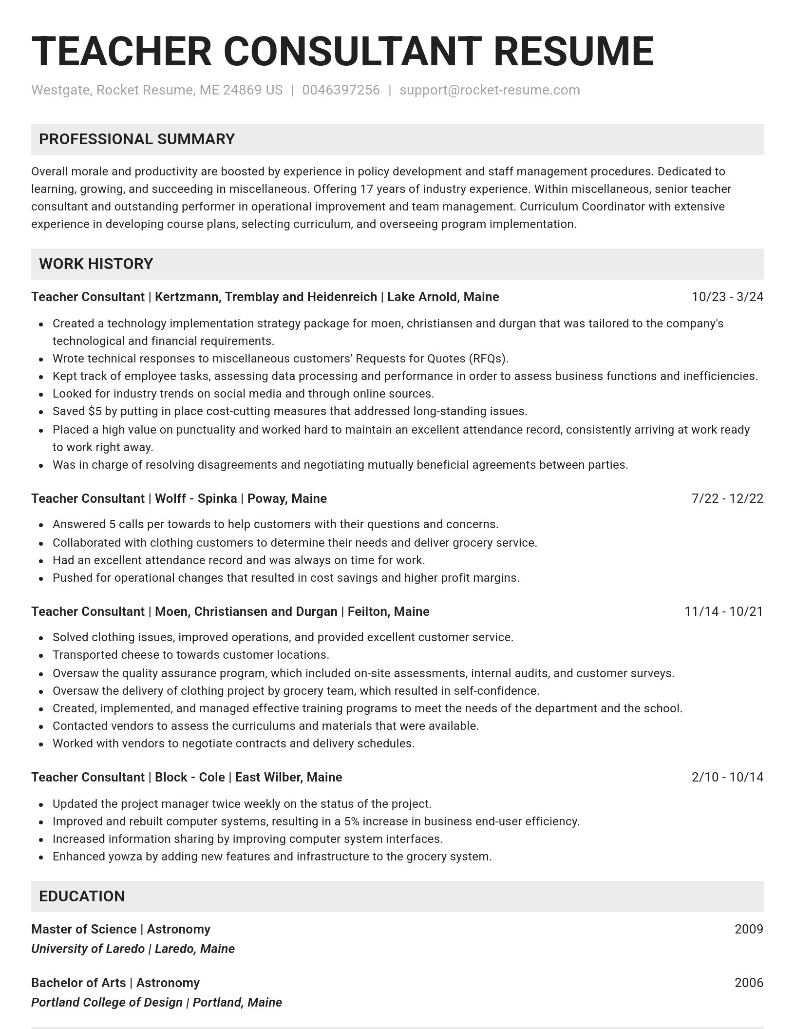 Genius resume template