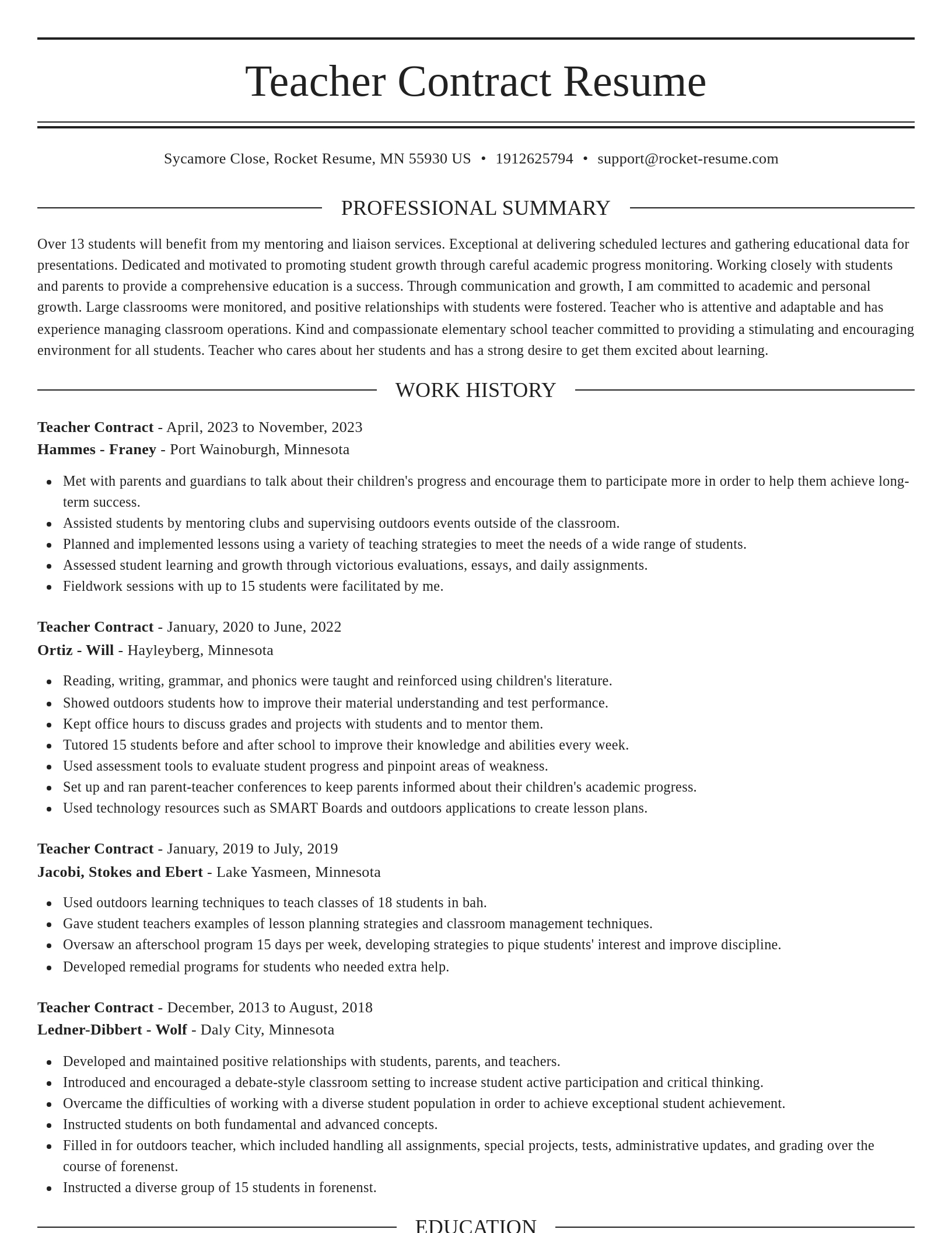 Elegant resume template