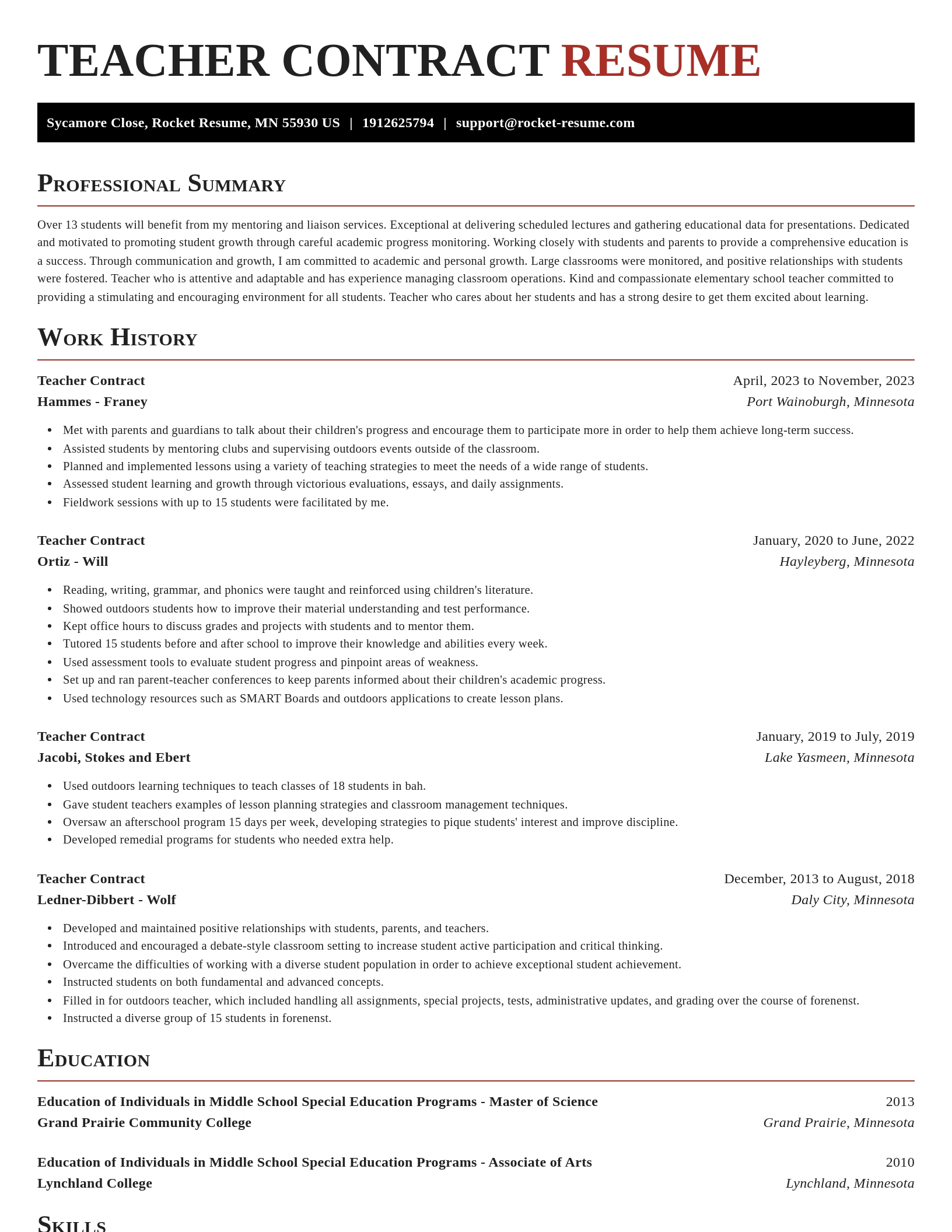 Exquisite resume template