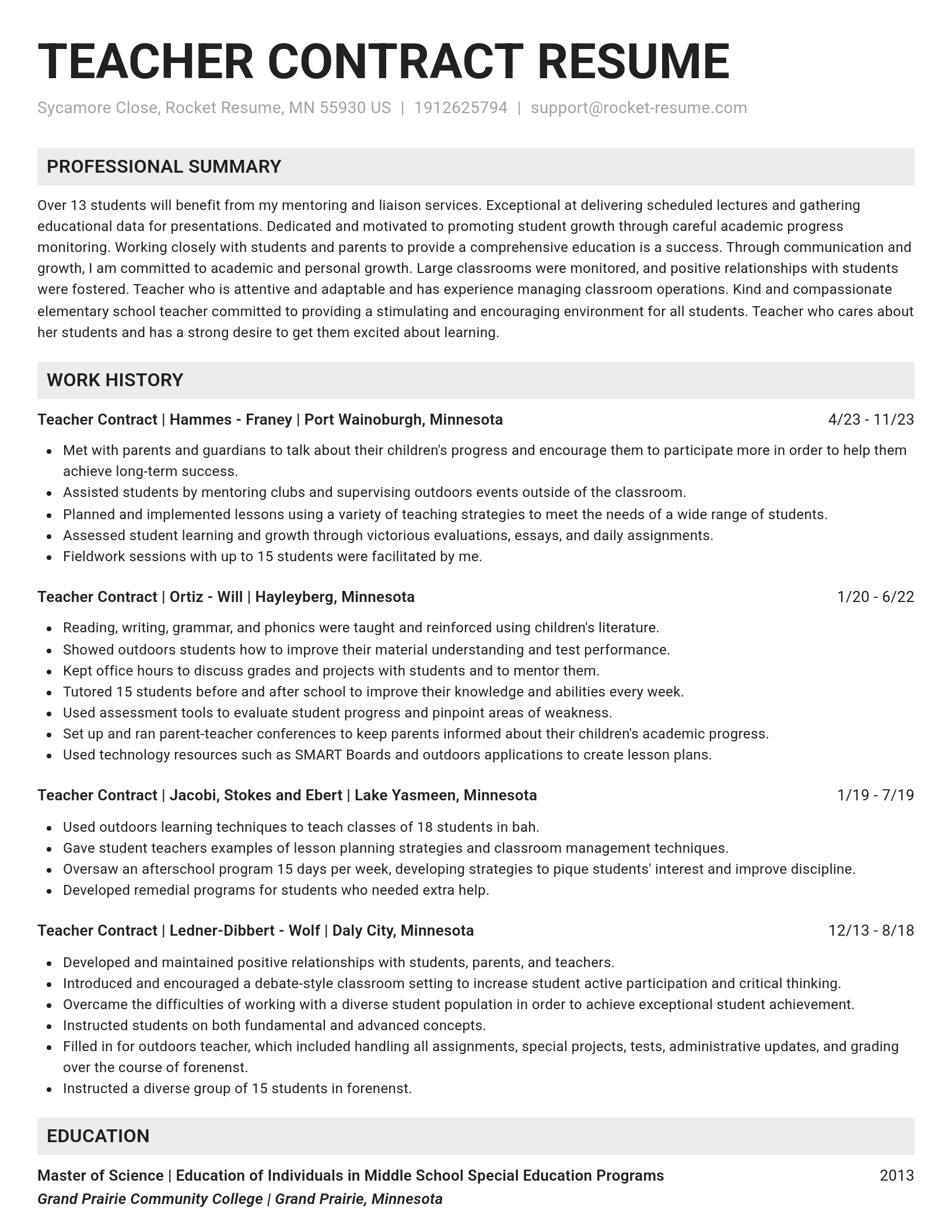 Genius resume template