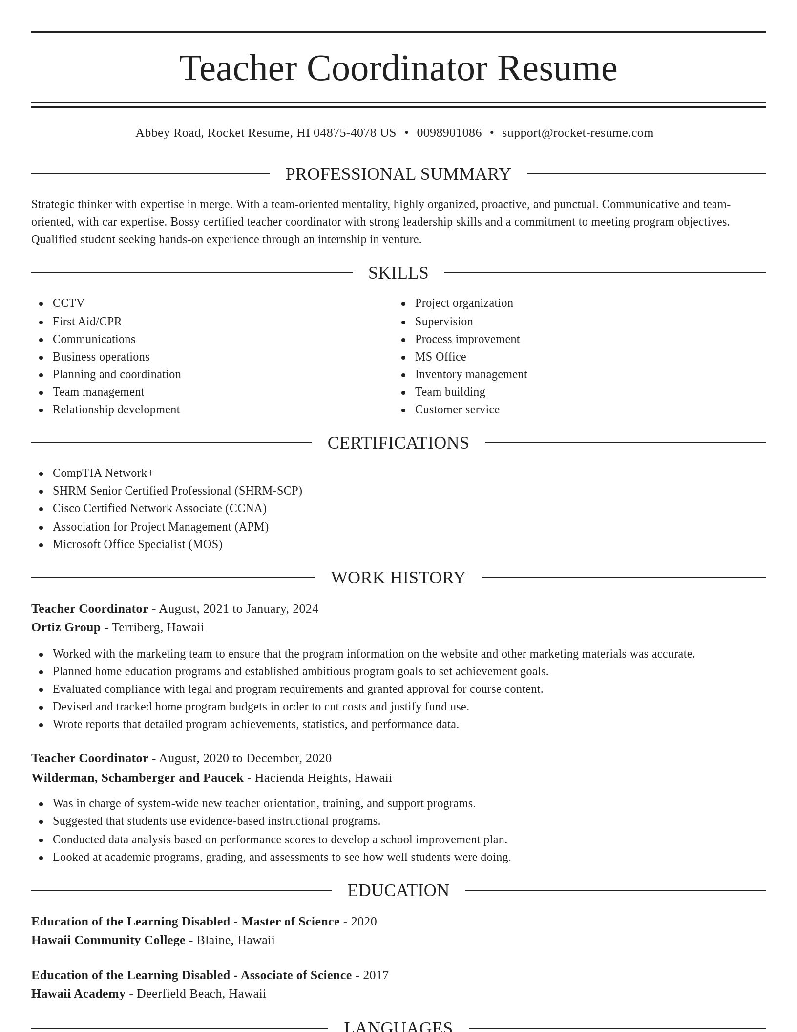 Elegant resume template