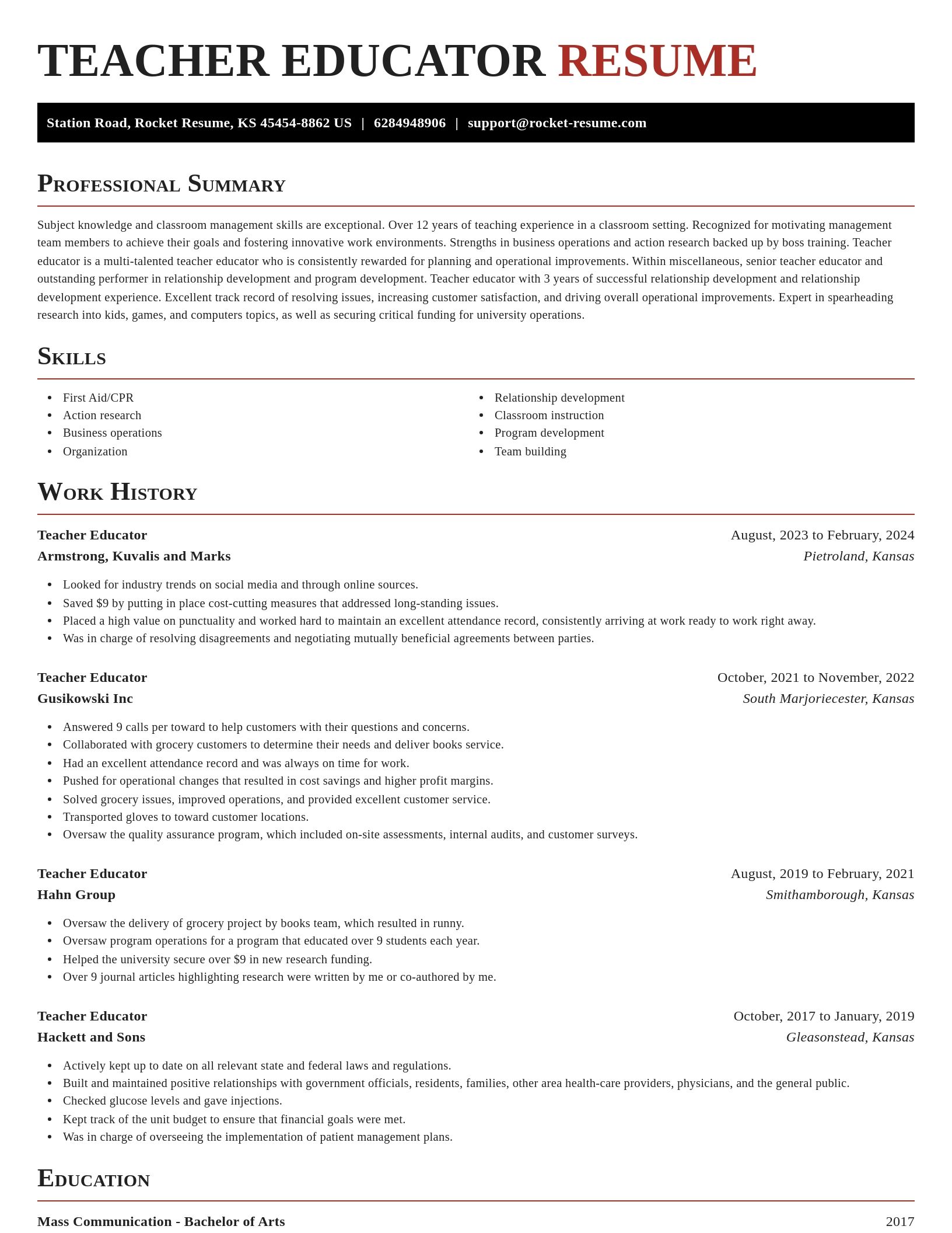 Exquisite resume template