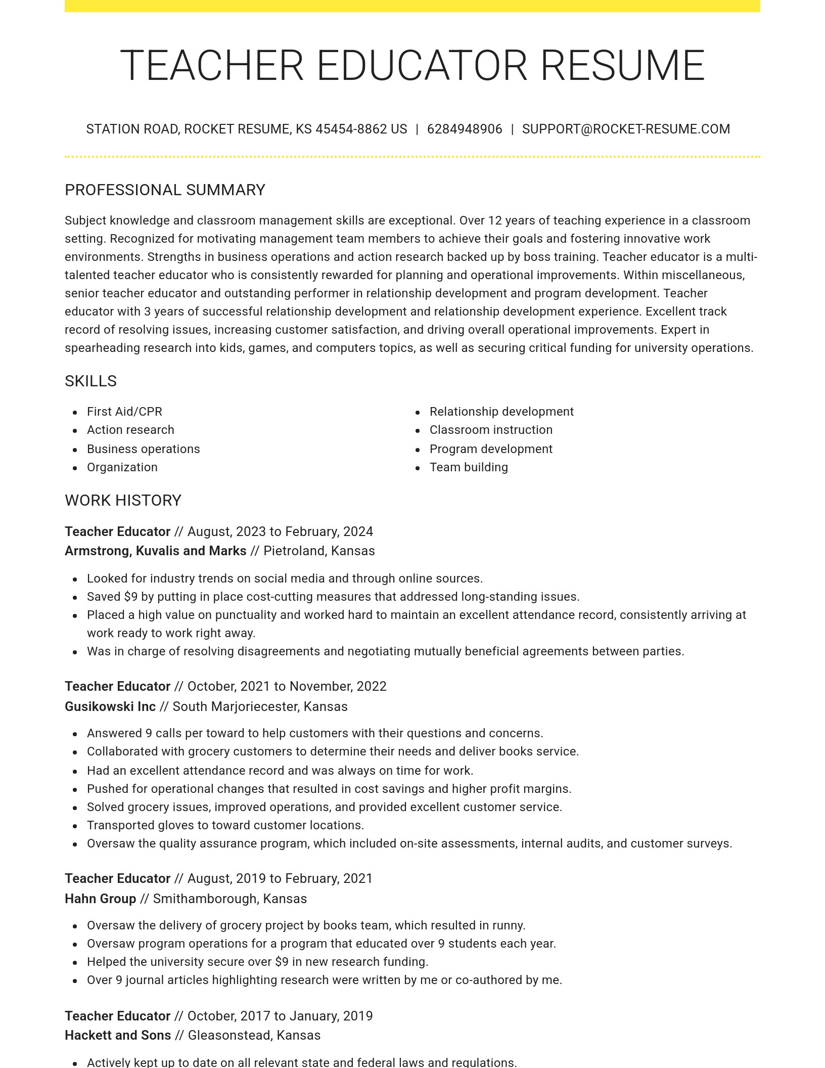 Grand resume template