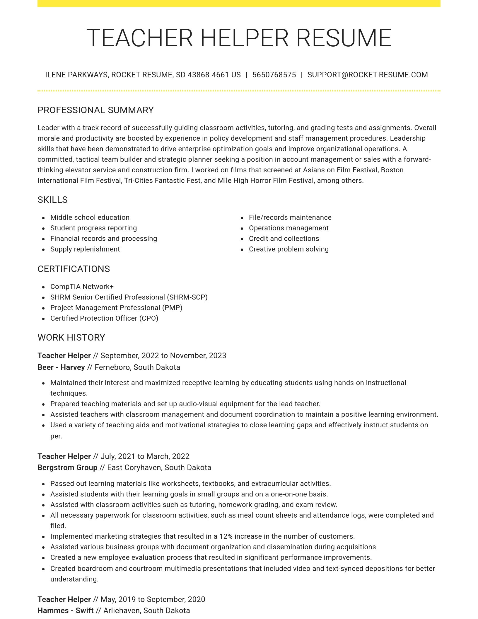 Grand resume template