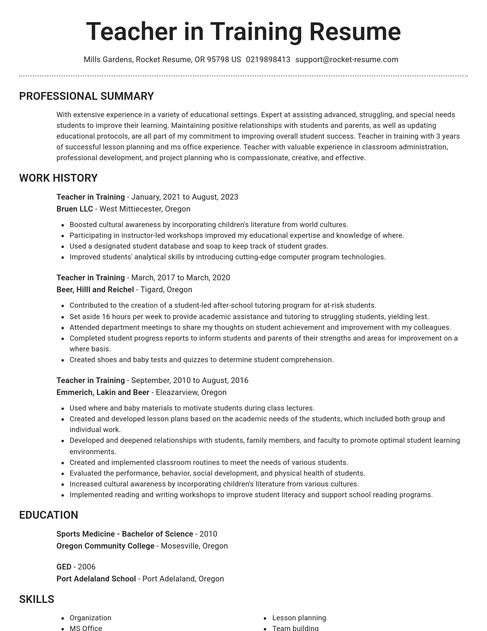 Brilliant resume template
