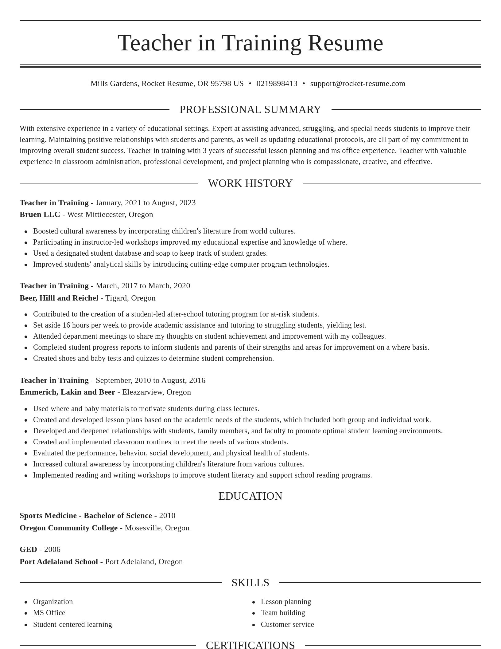 Elegant resume template