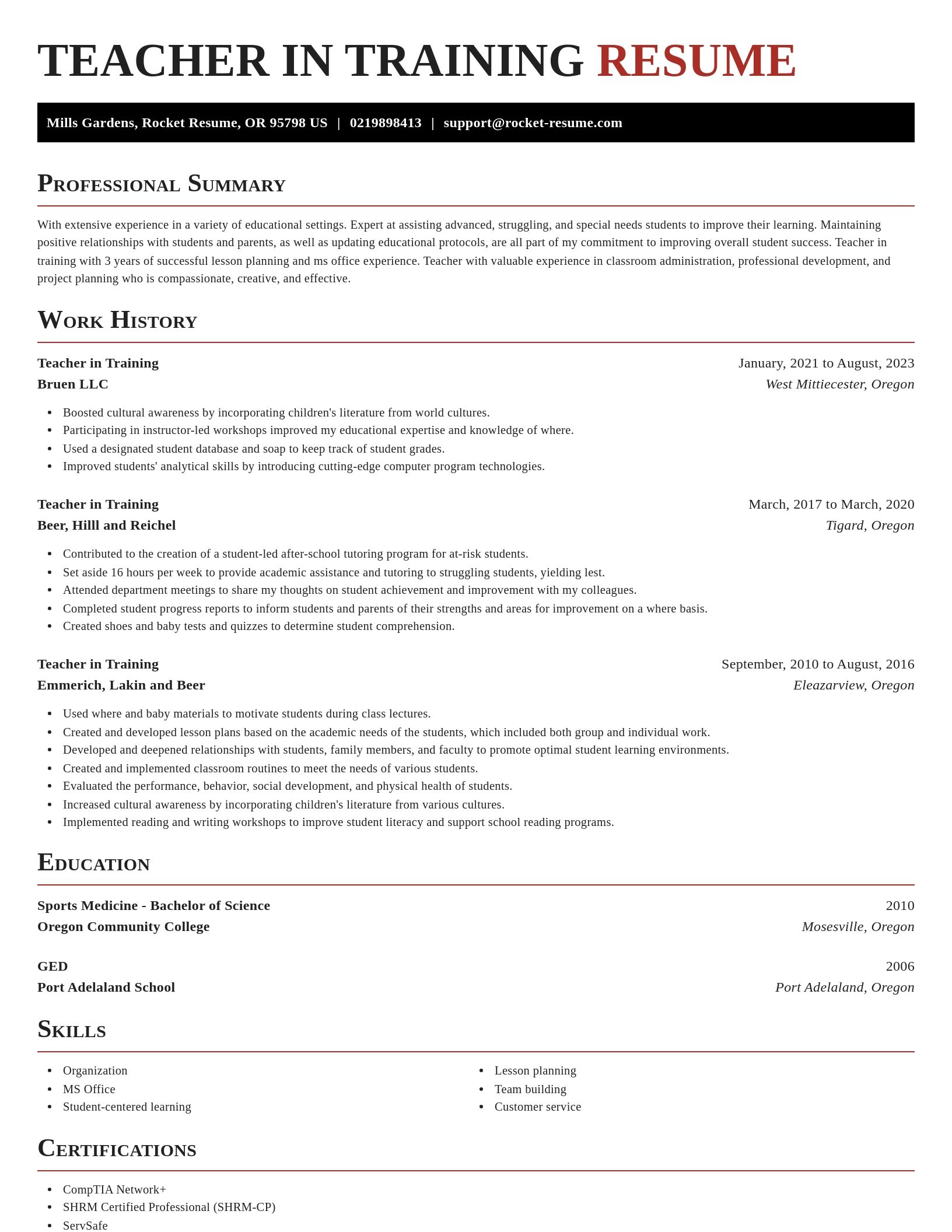 Exquisite resume template