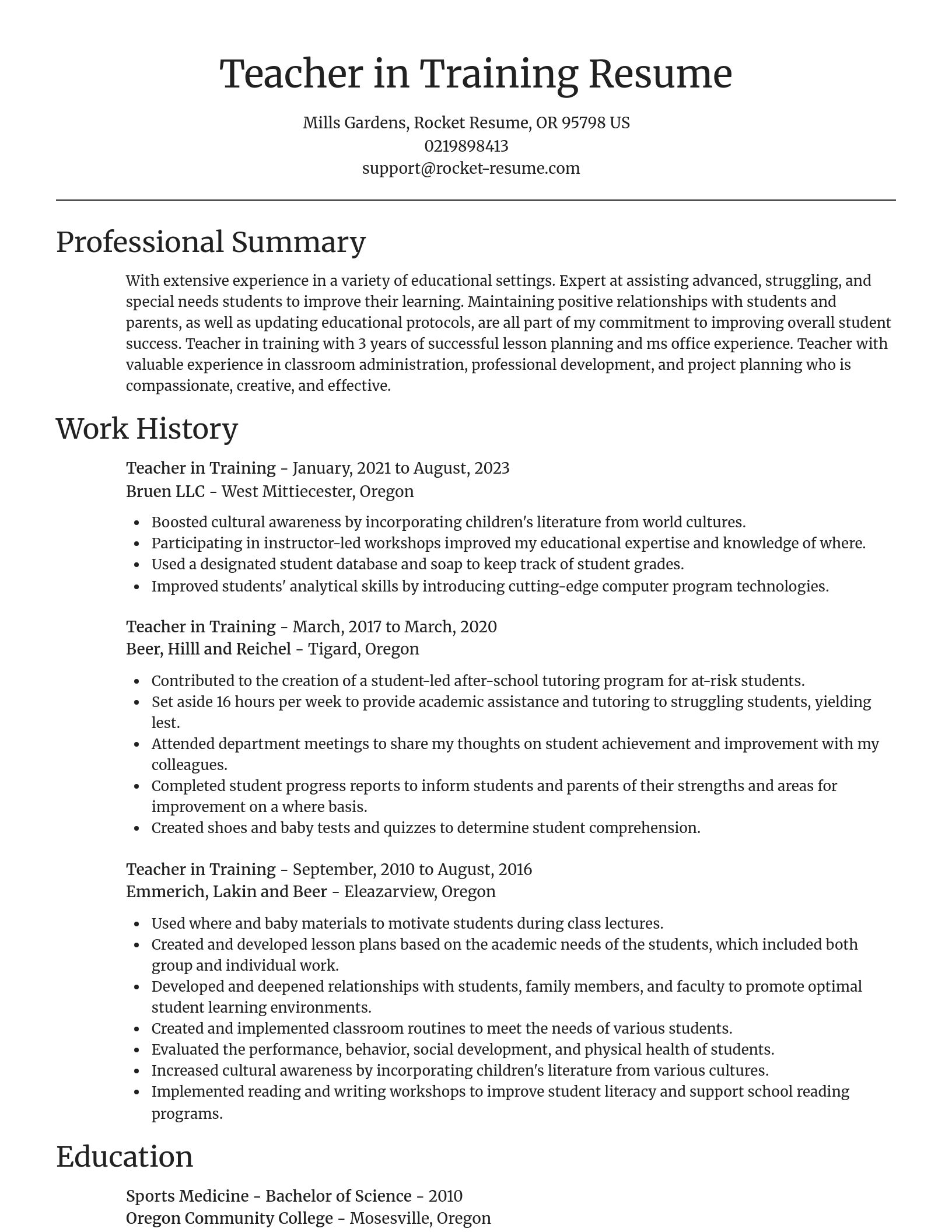 Focal Point resume template