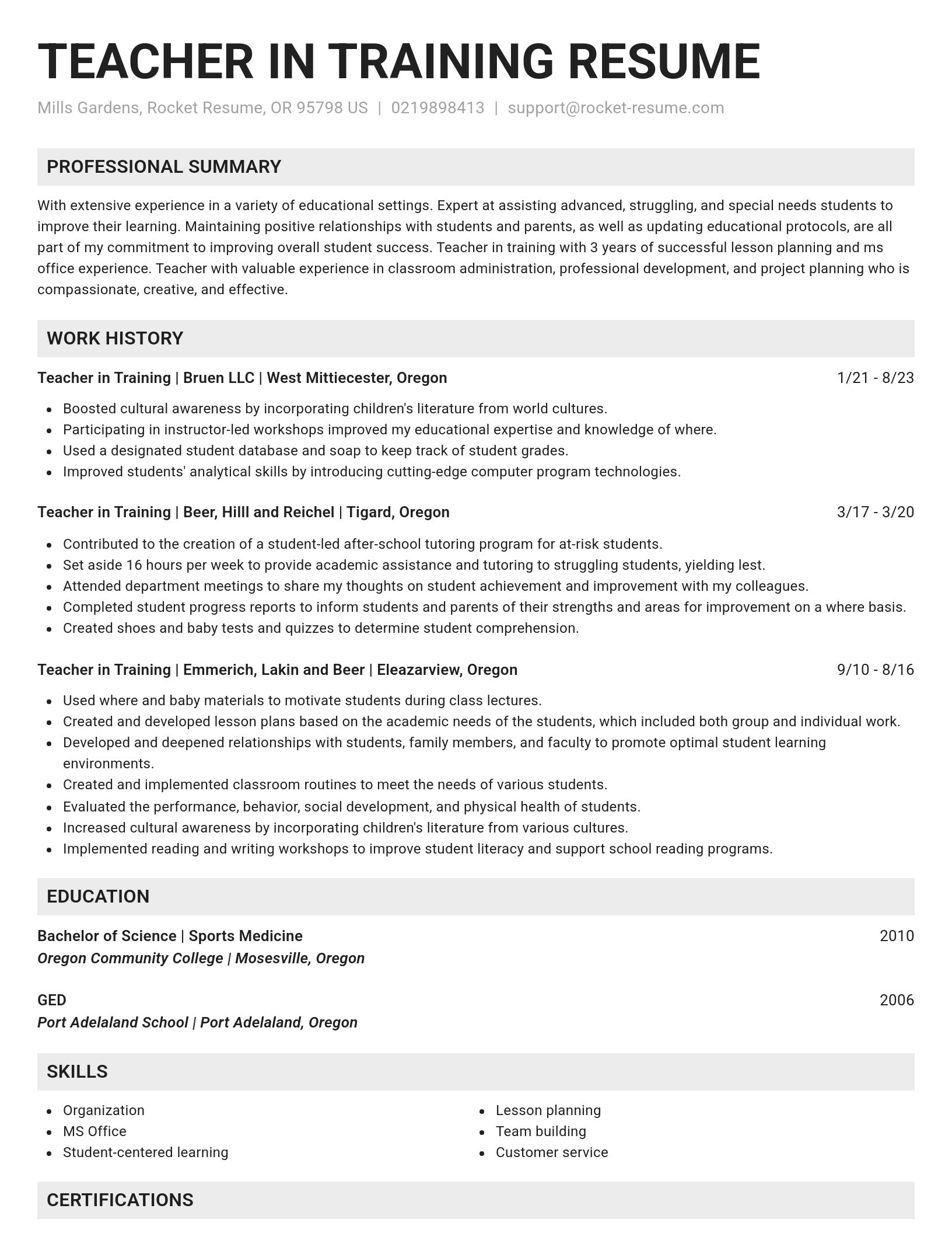 Genius resume template