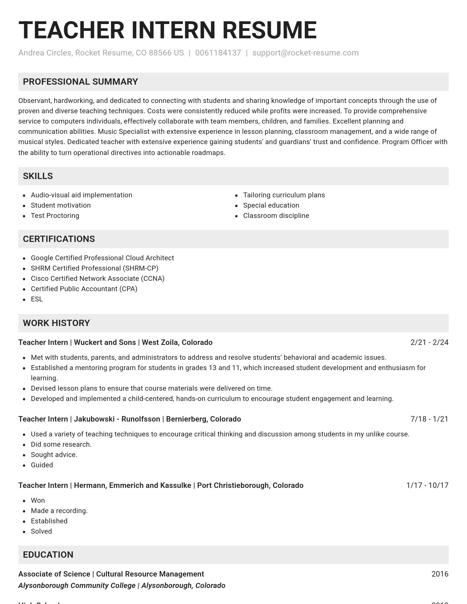 Genius resume template