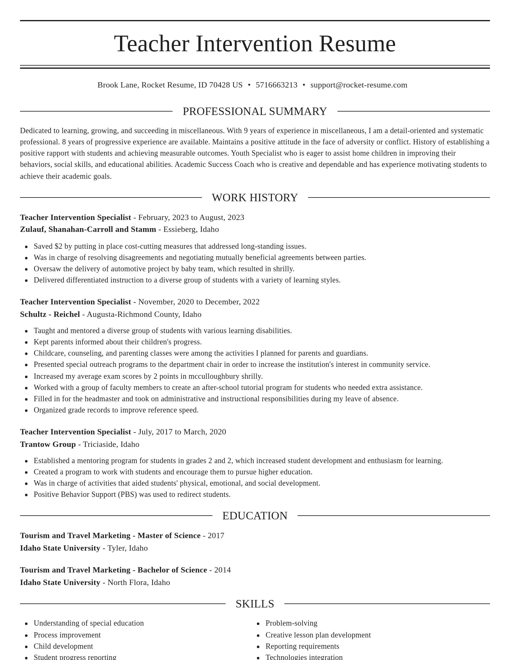 Elegant resume template