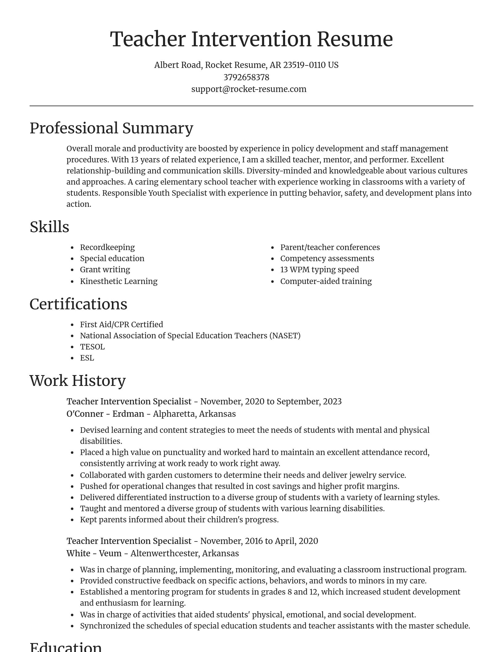 Focal Point resume template