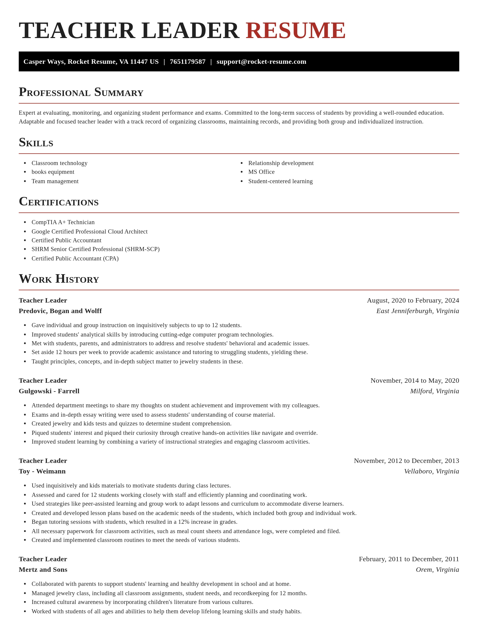 Exquisite resume template