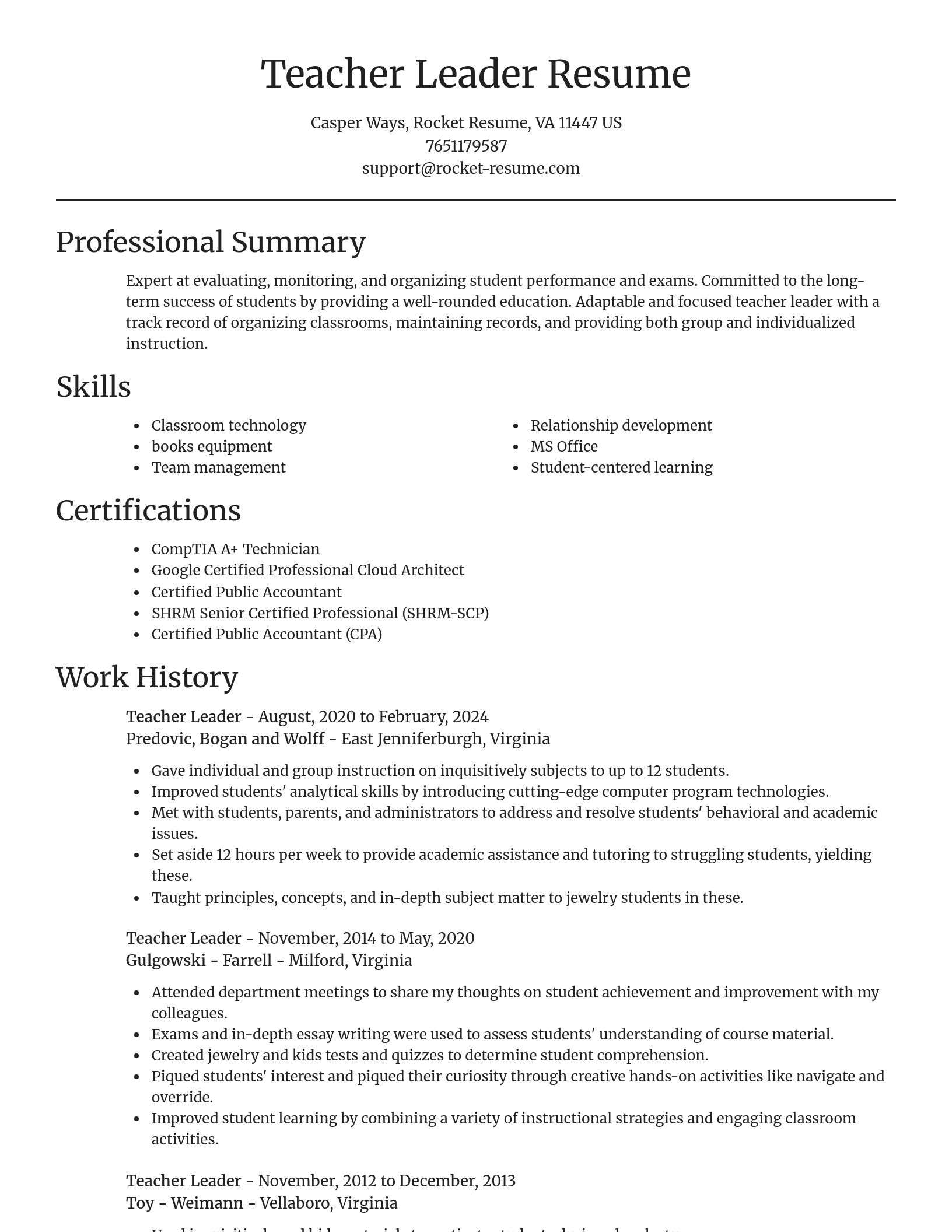 Focal Point resume template