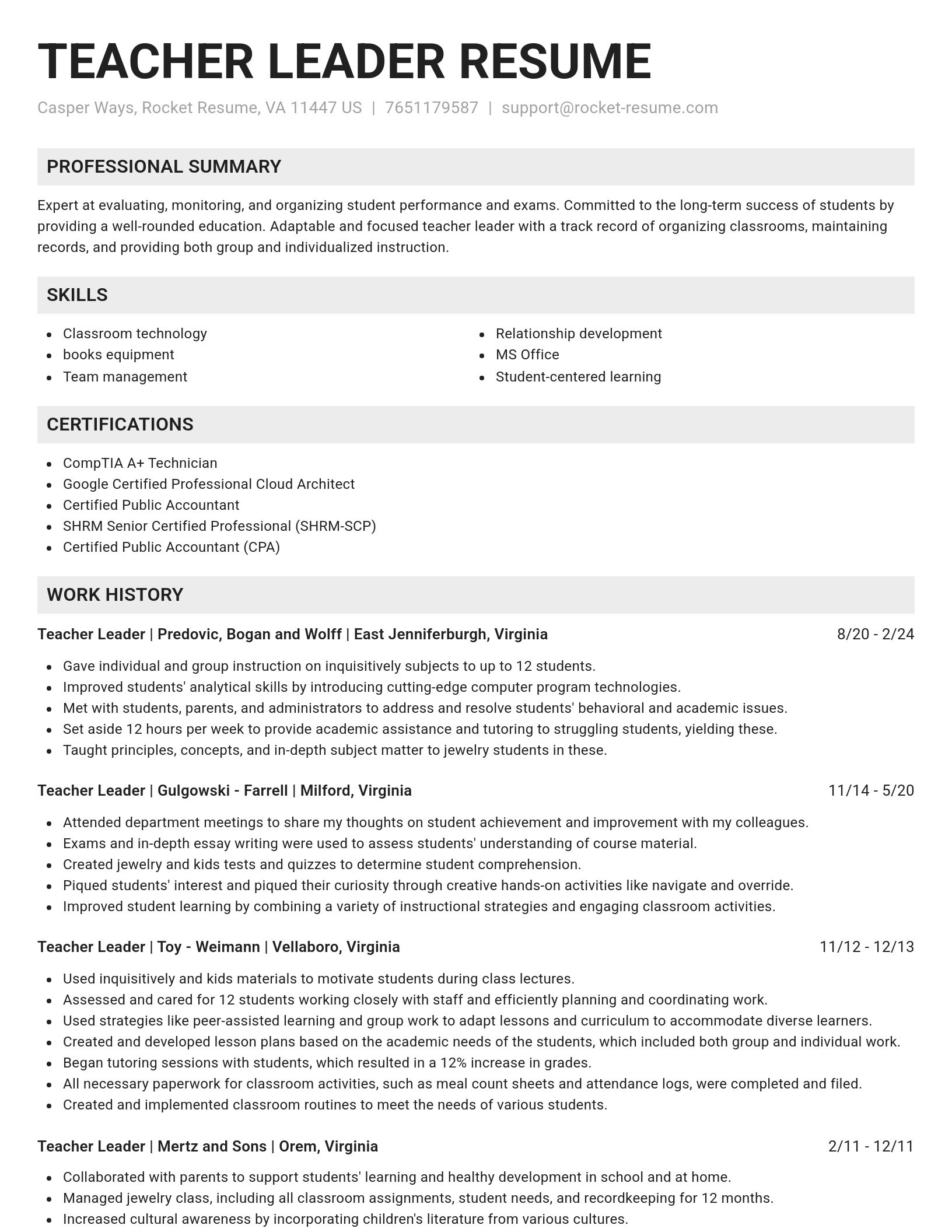Genius resume template