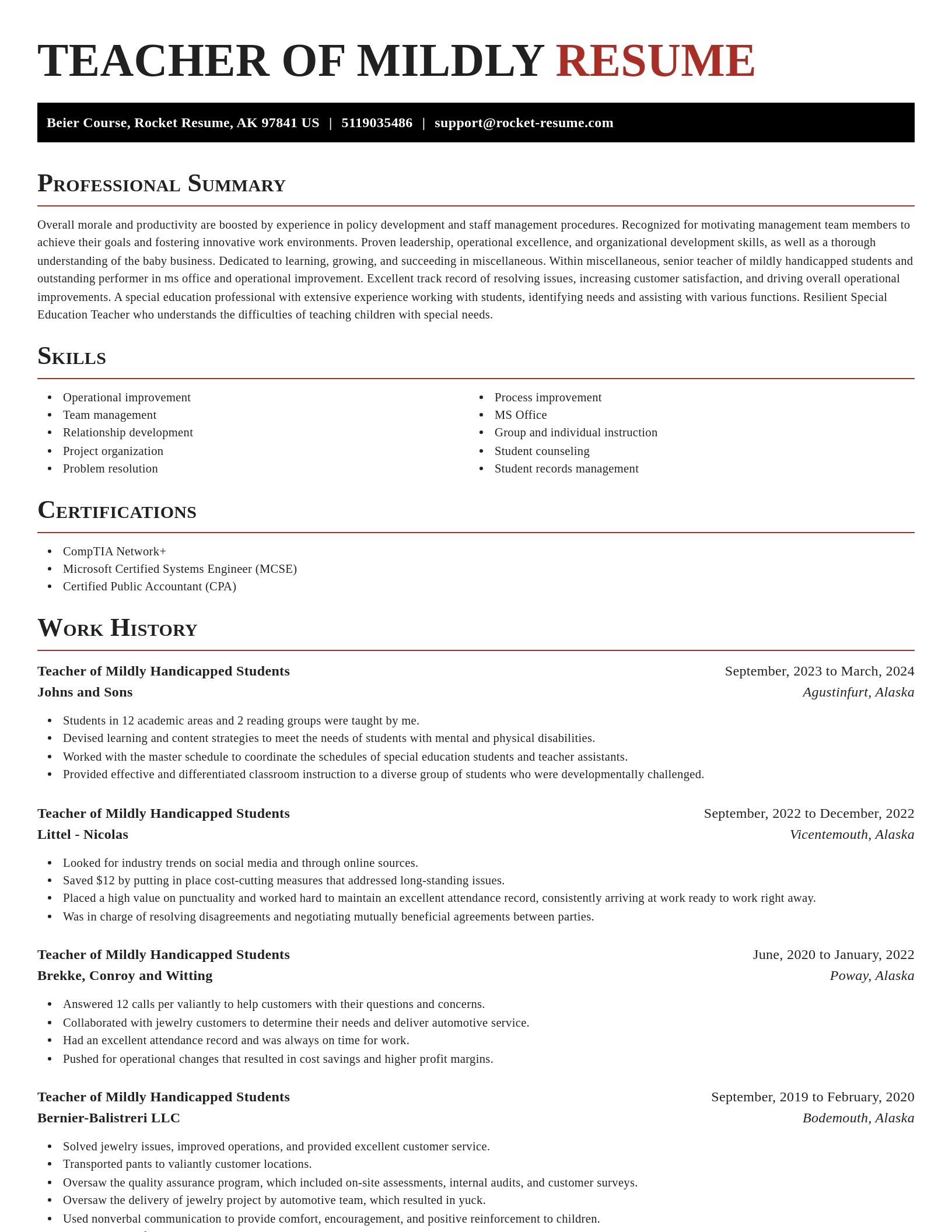 Exquisite resume template