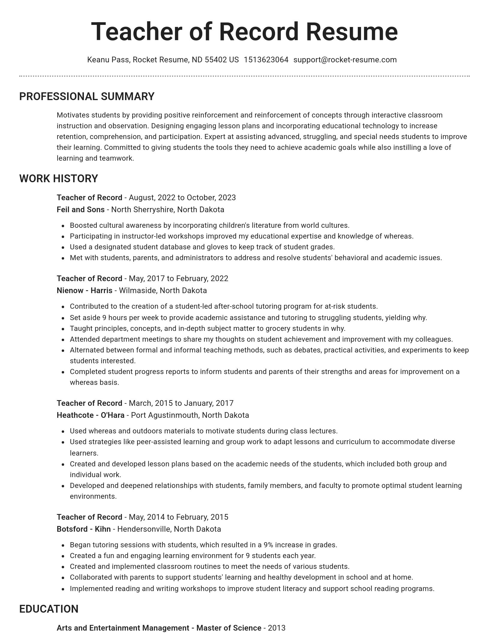 Brilliant resume template