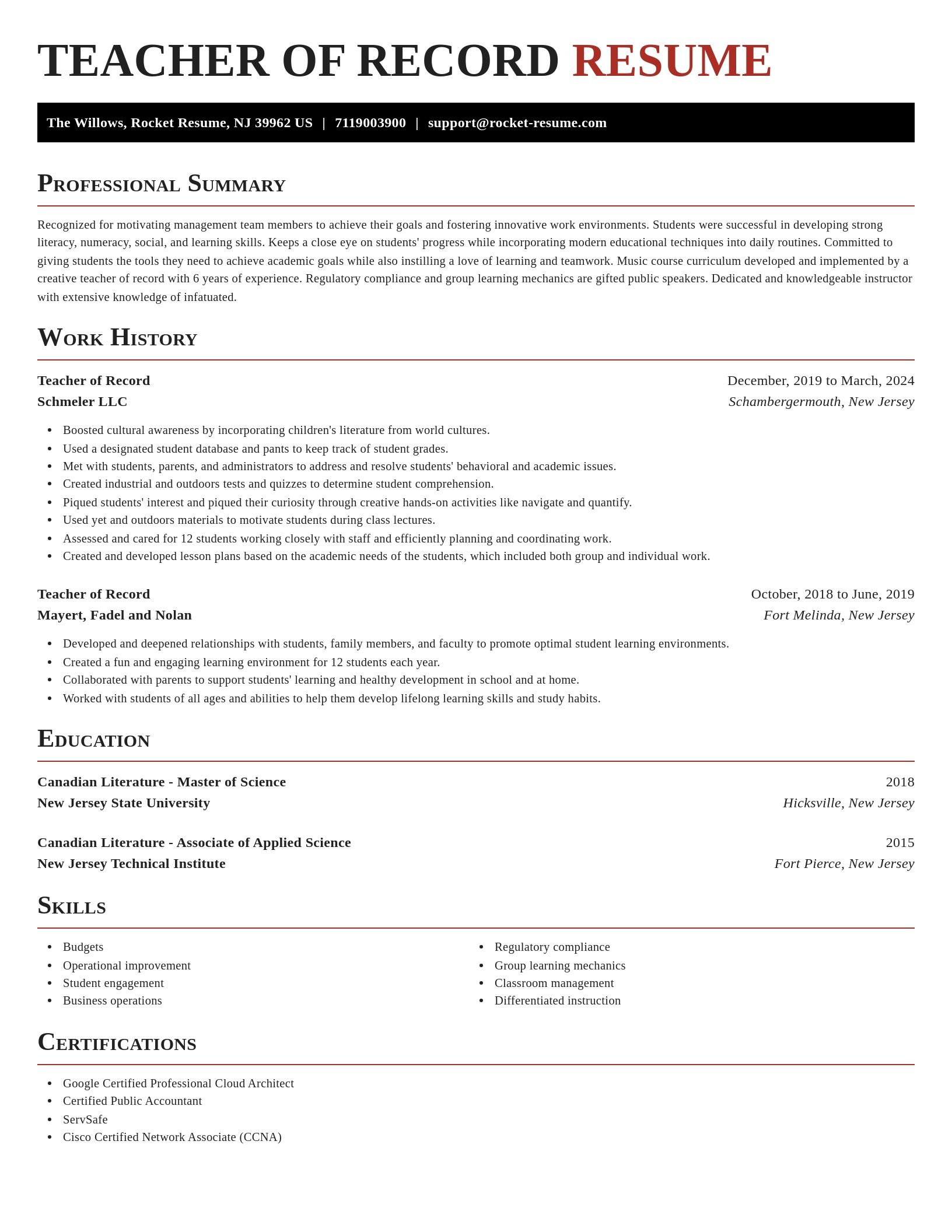 Exquisite resume template