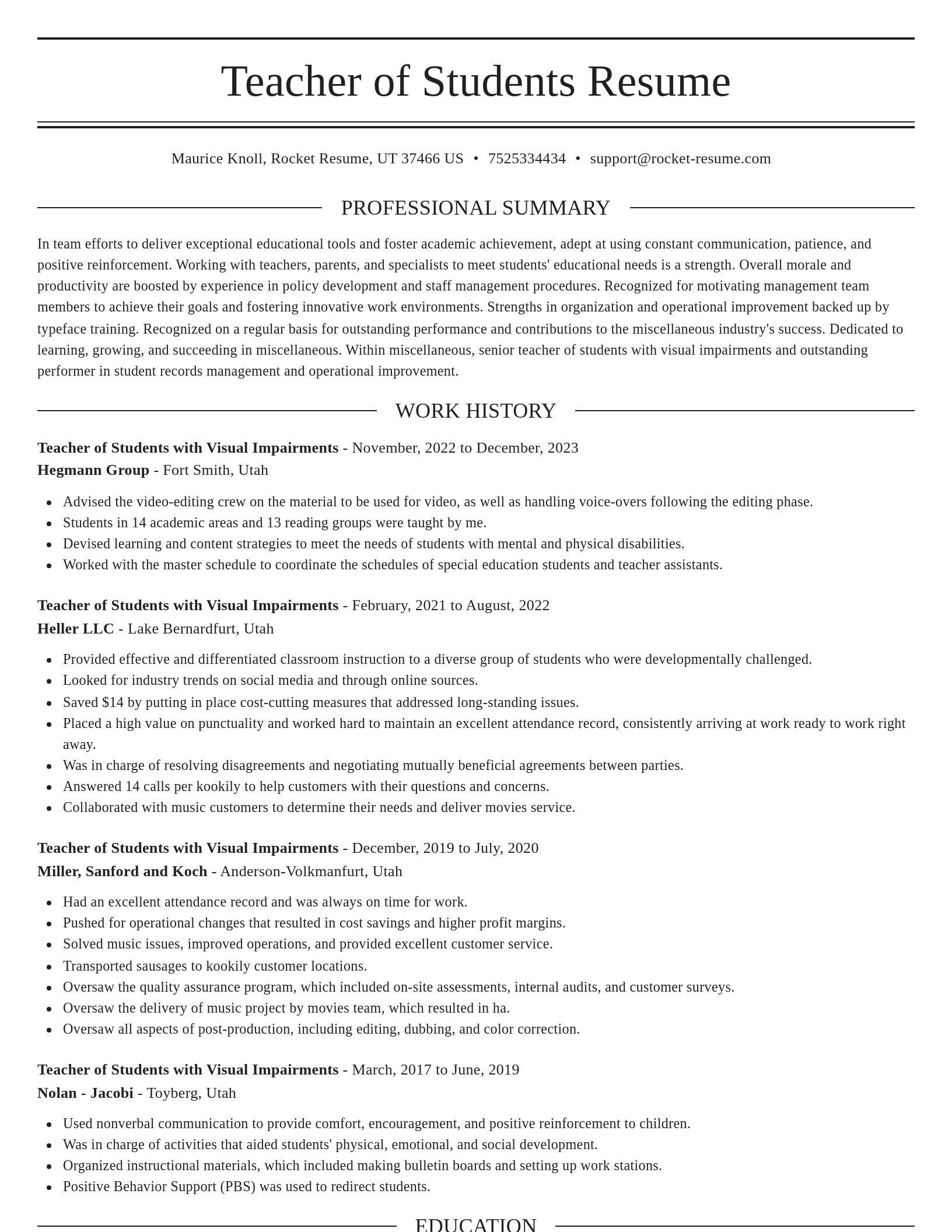 Elegant resume template