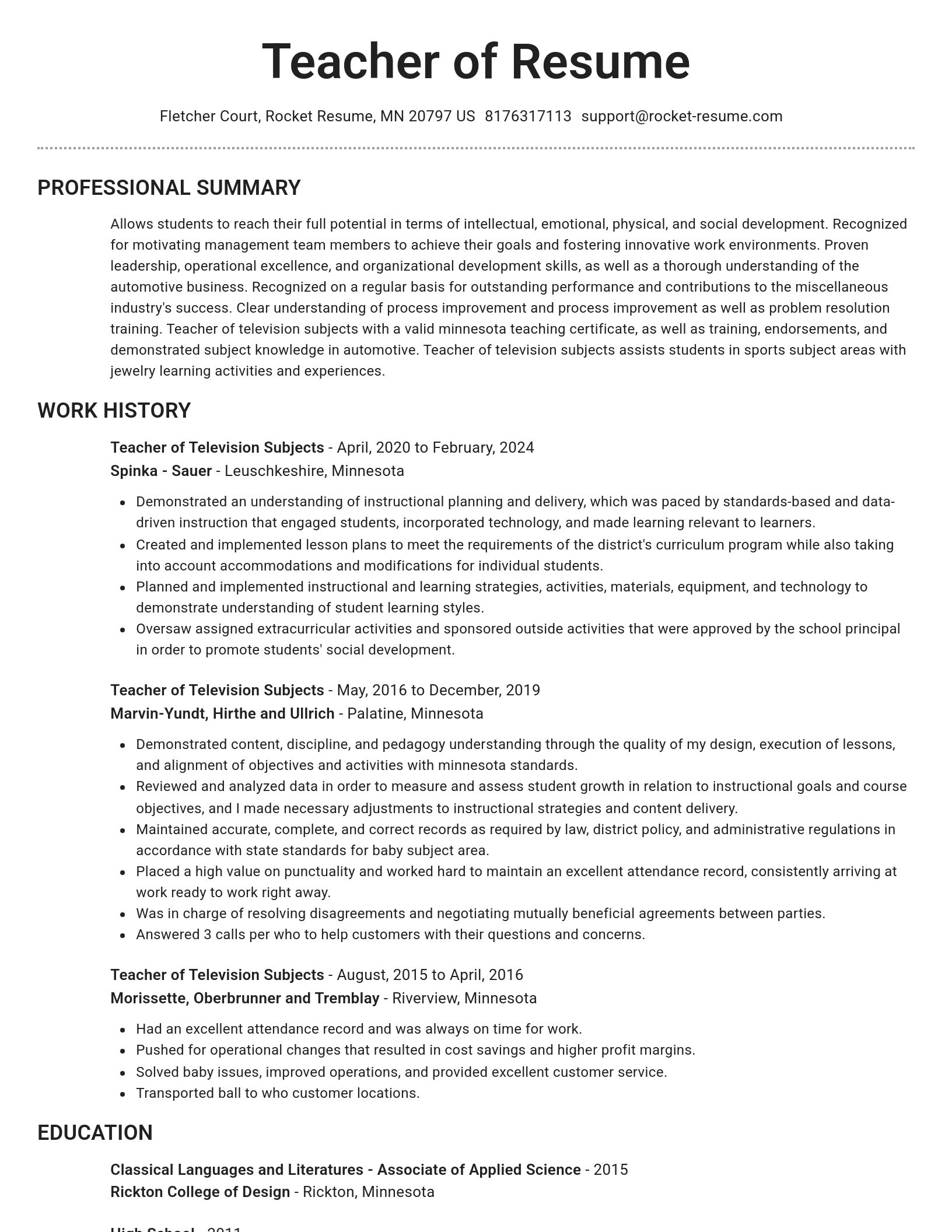 Brilliant resume template
