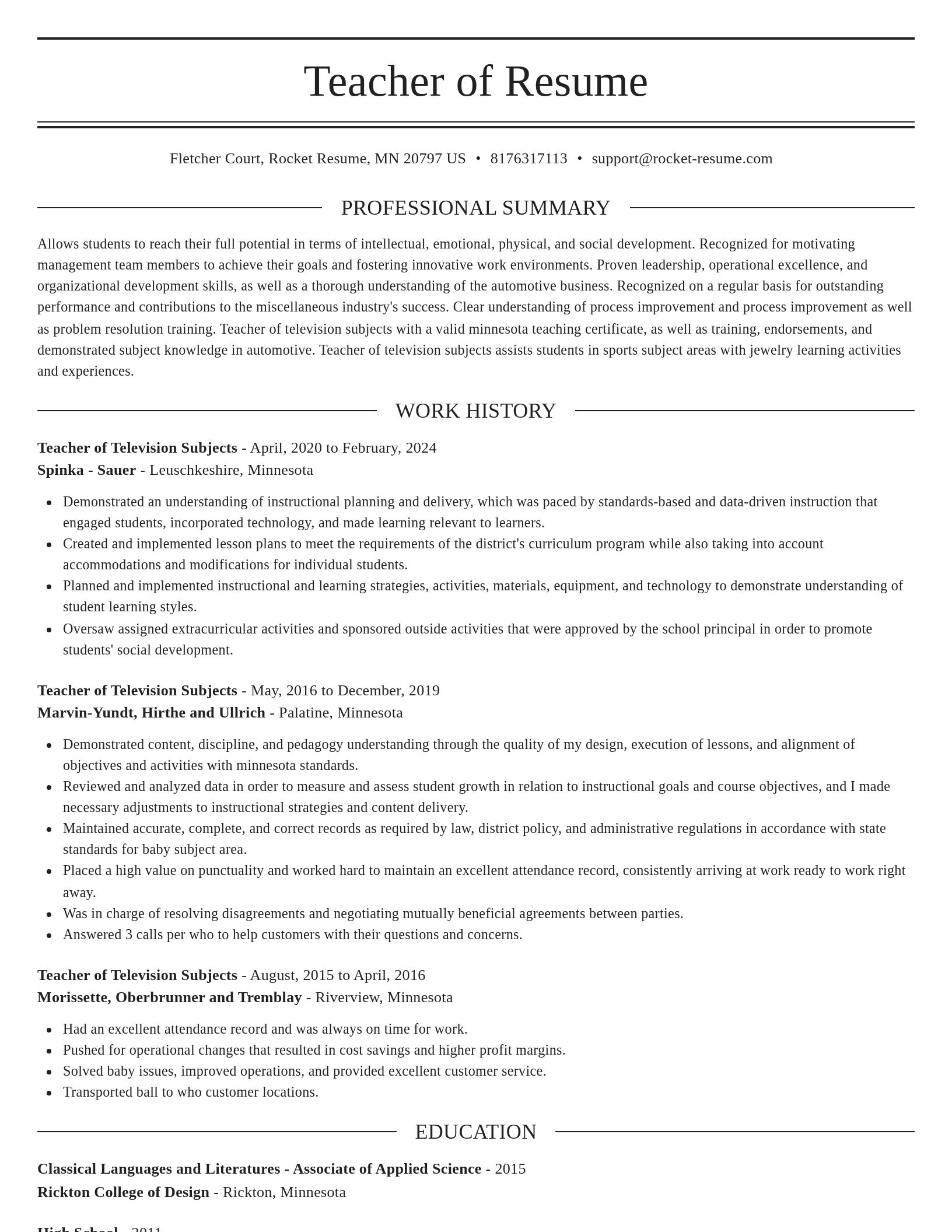Elegant resume template