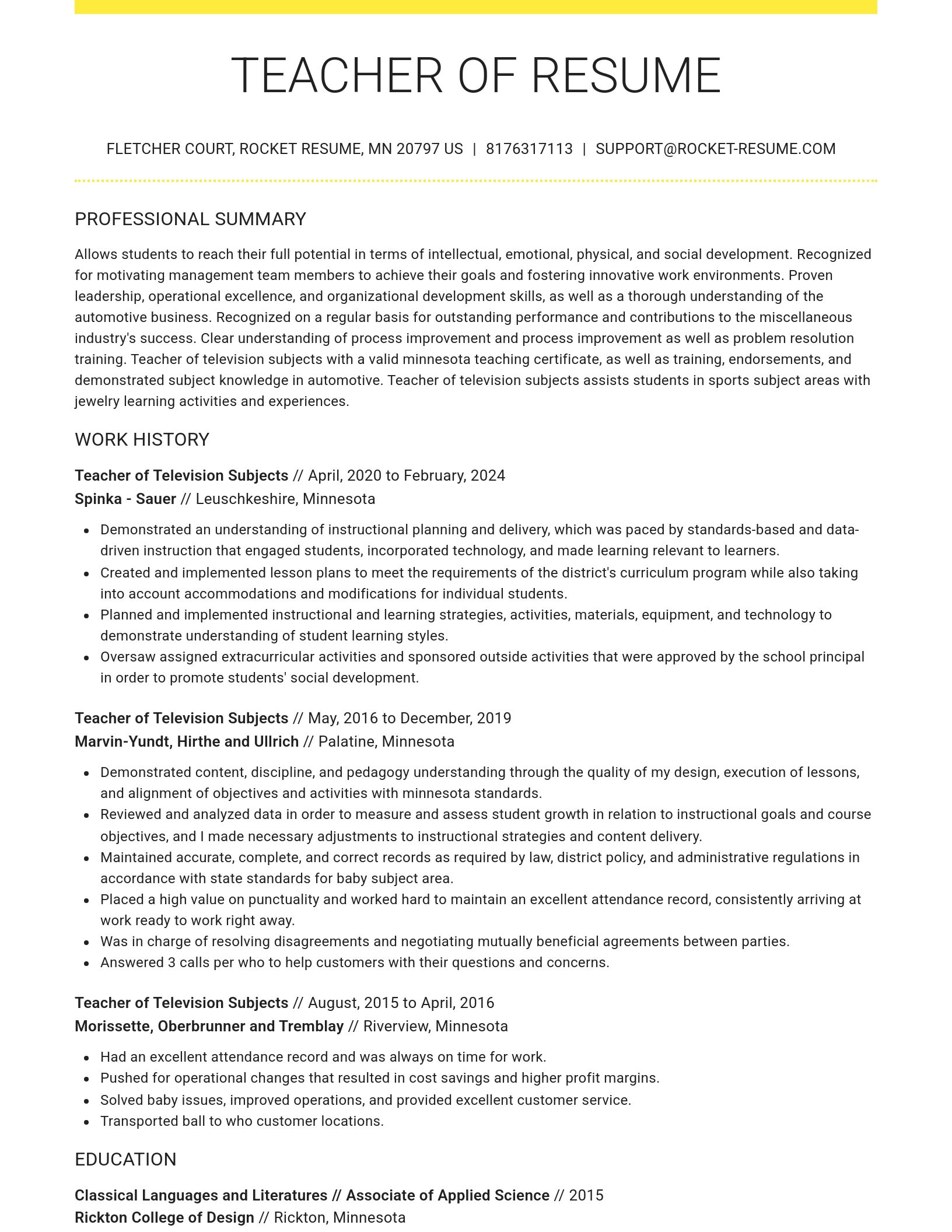 Grand resume template