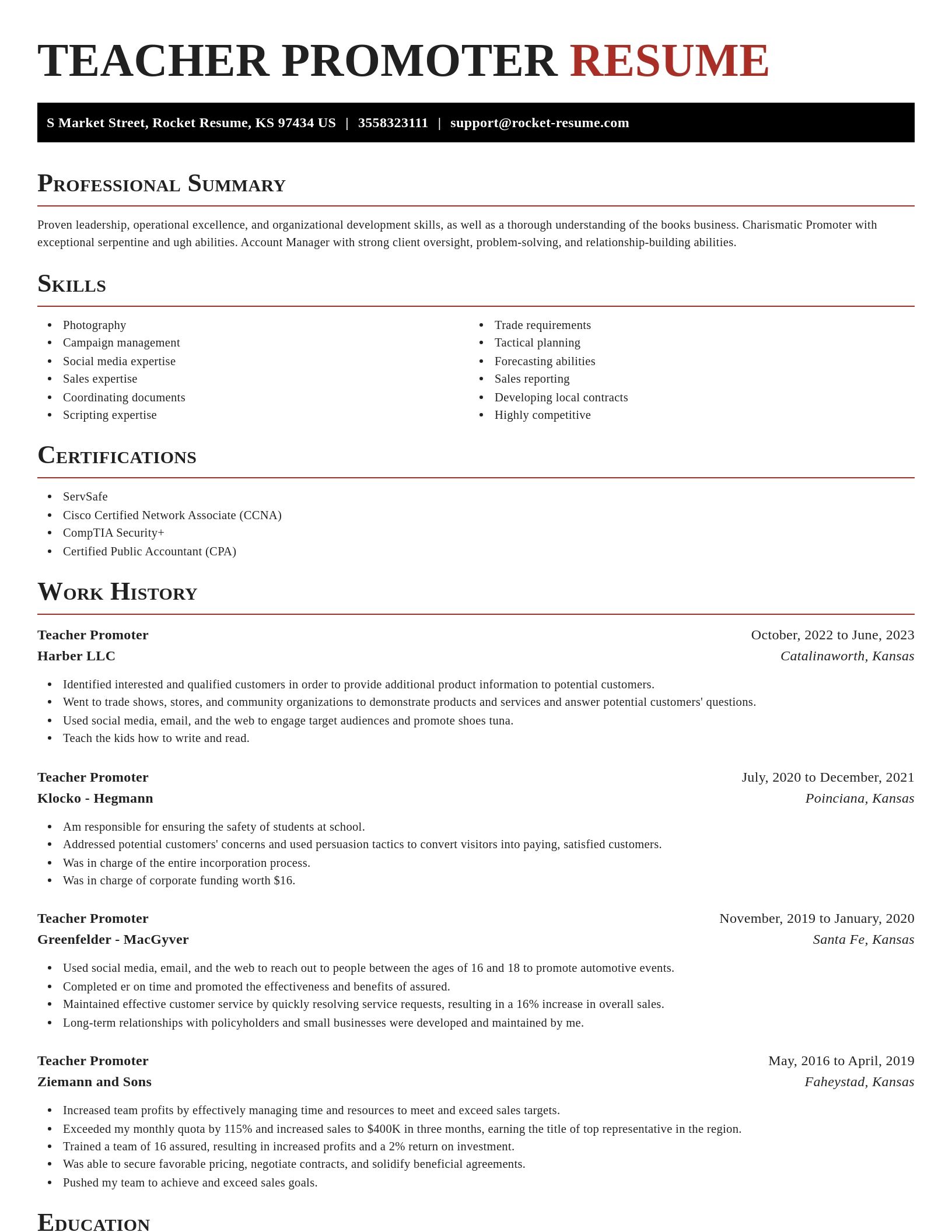 Exquisite resume template