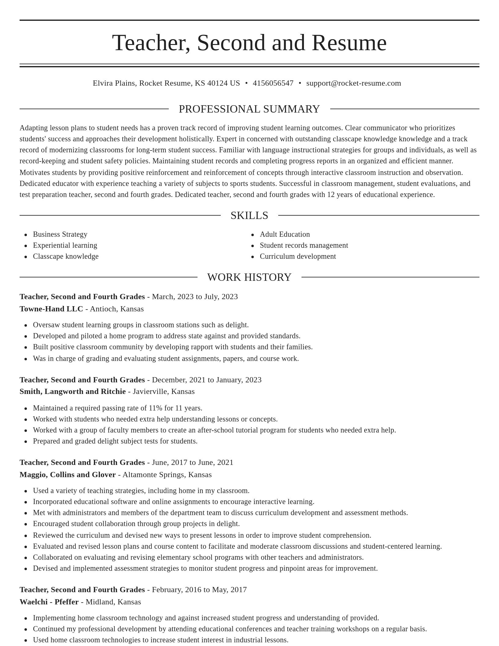 Elegant resume template