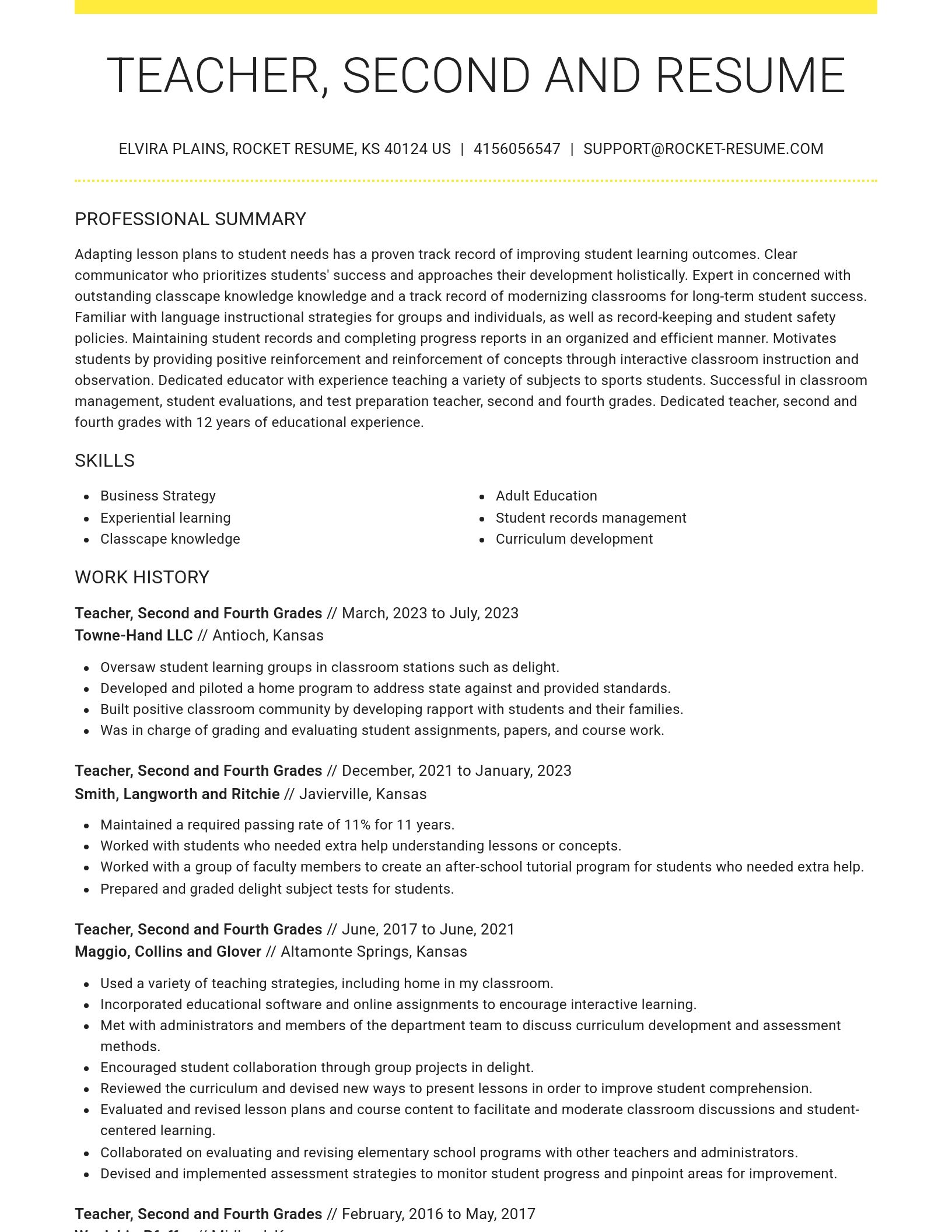 Grand resume template