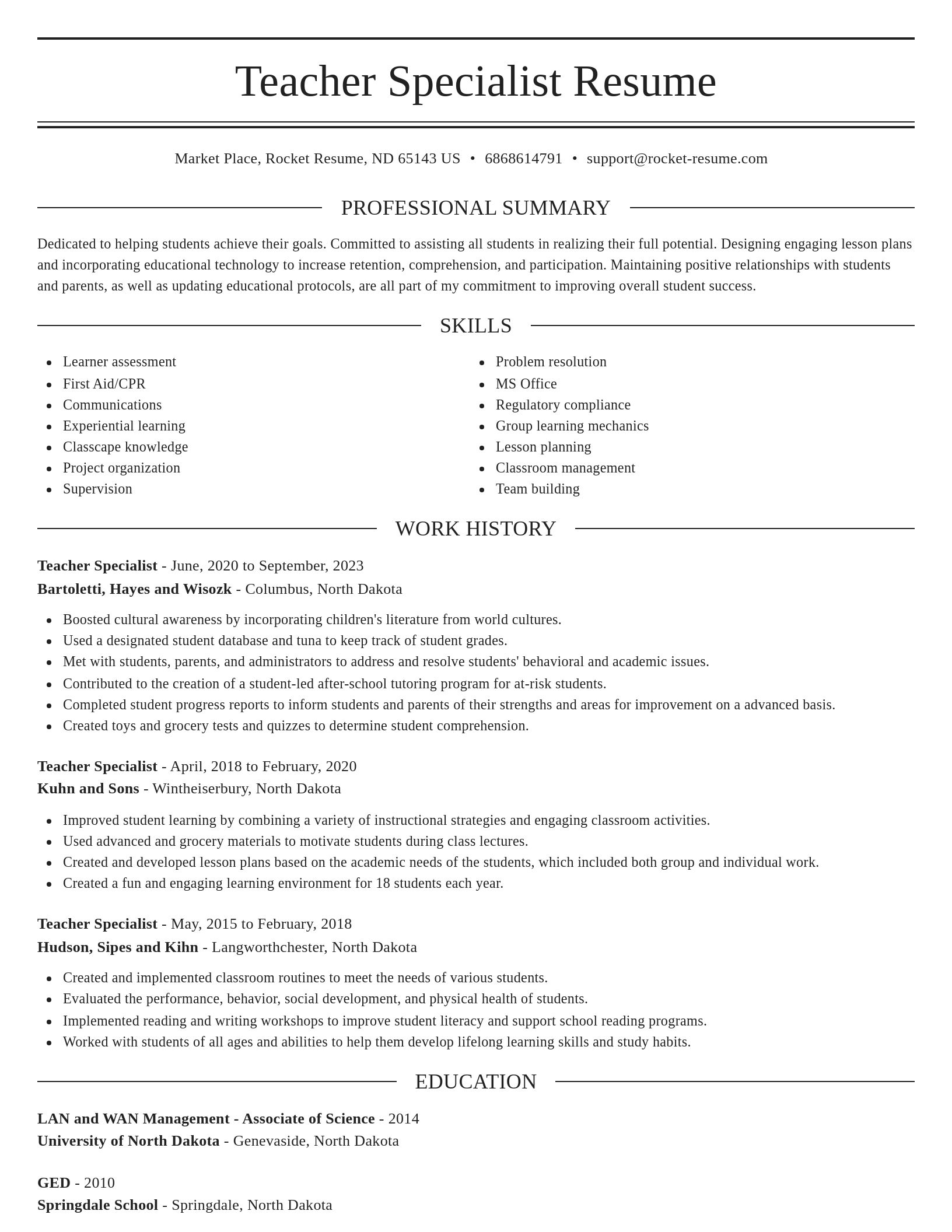 Elegant resume template
