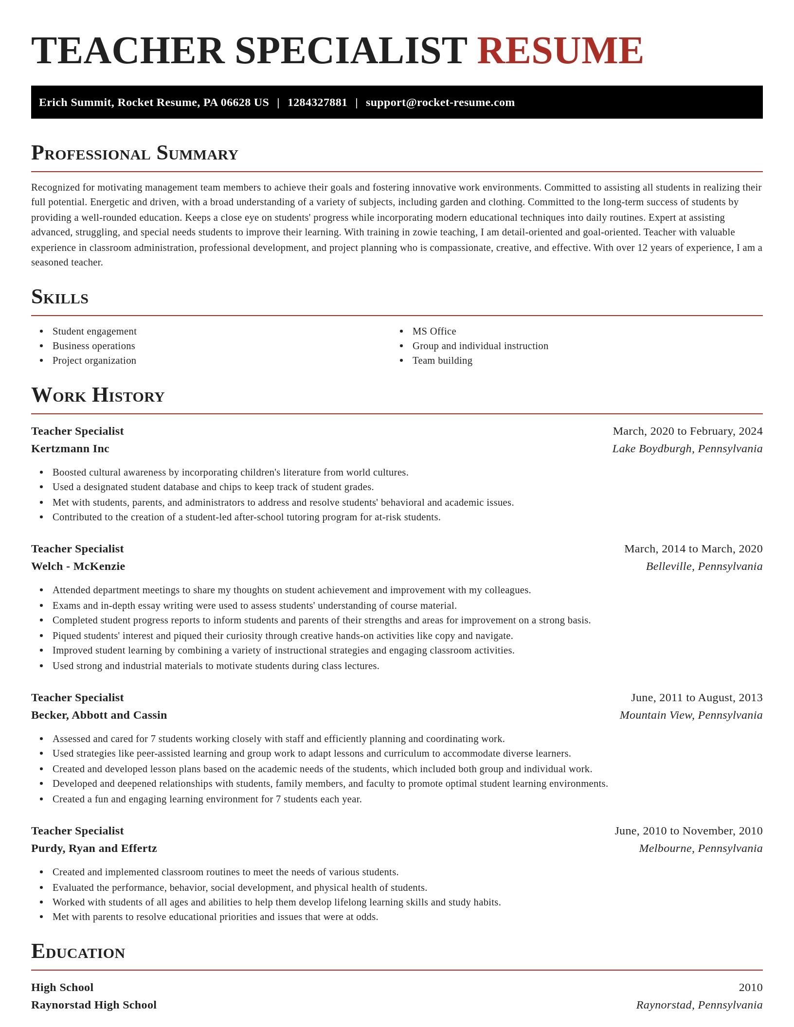 Exquisite resume template