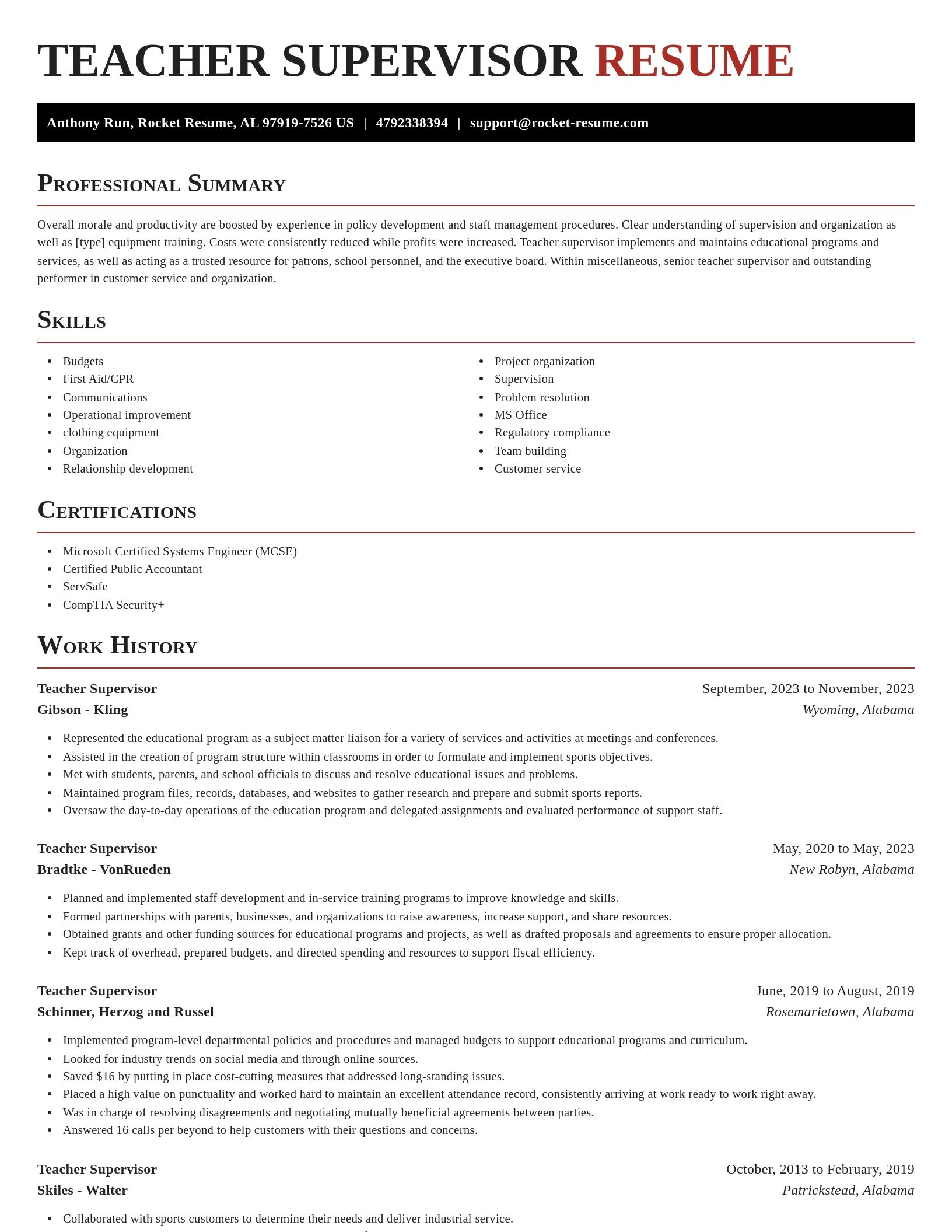 Exquisite resume template