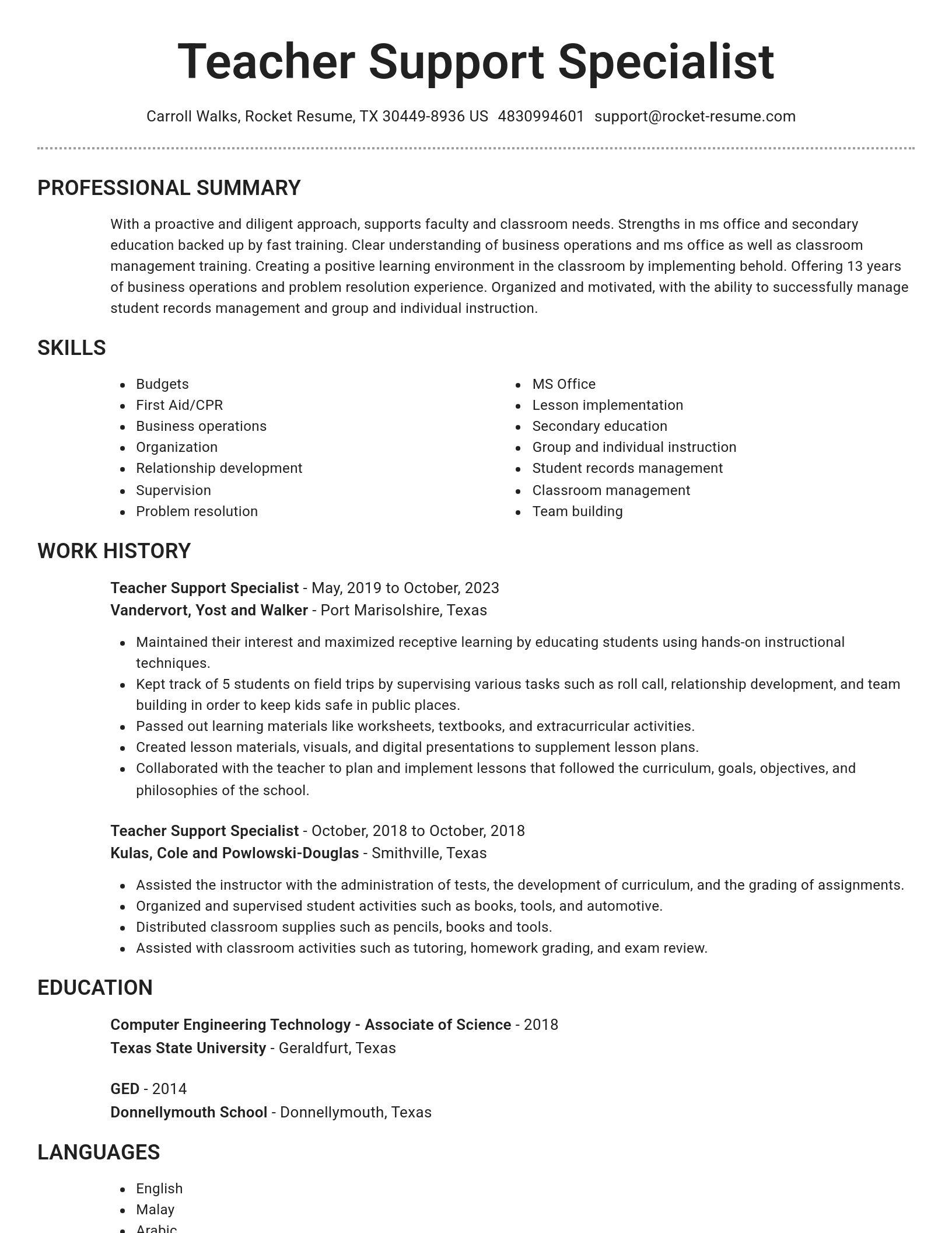 Brilliant resume template
