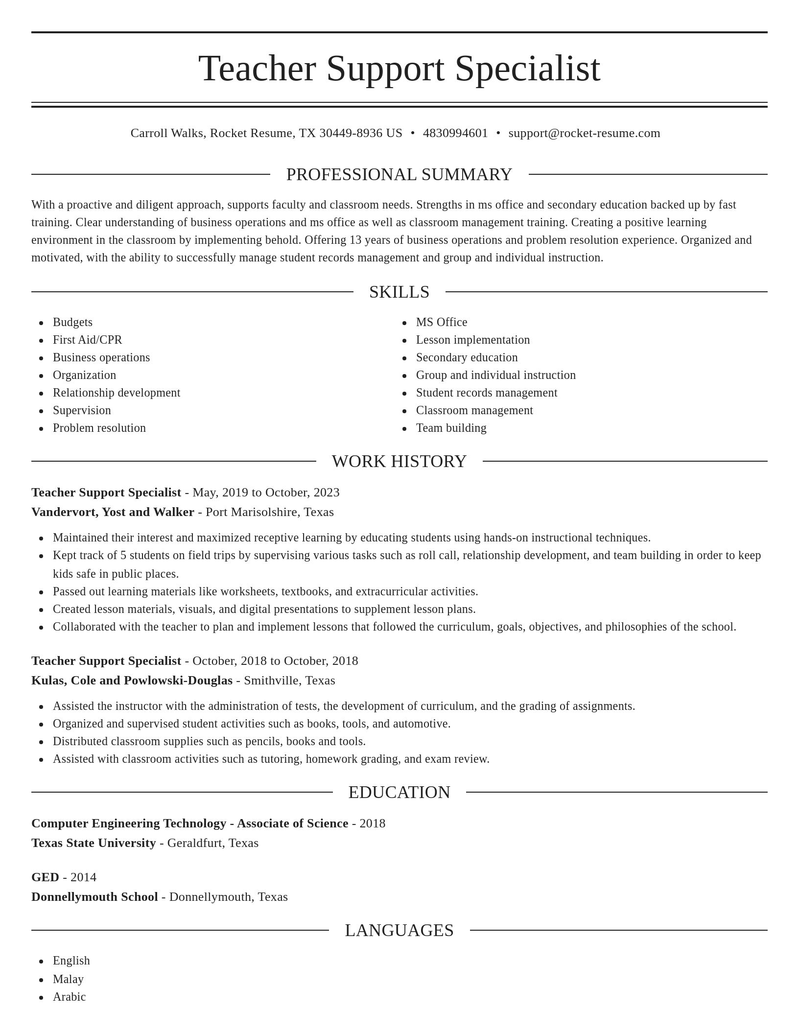 Elegant resume template