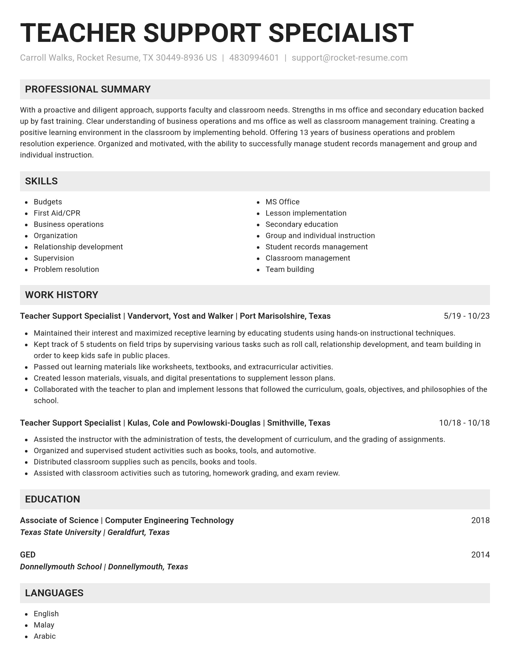 Genius resume template