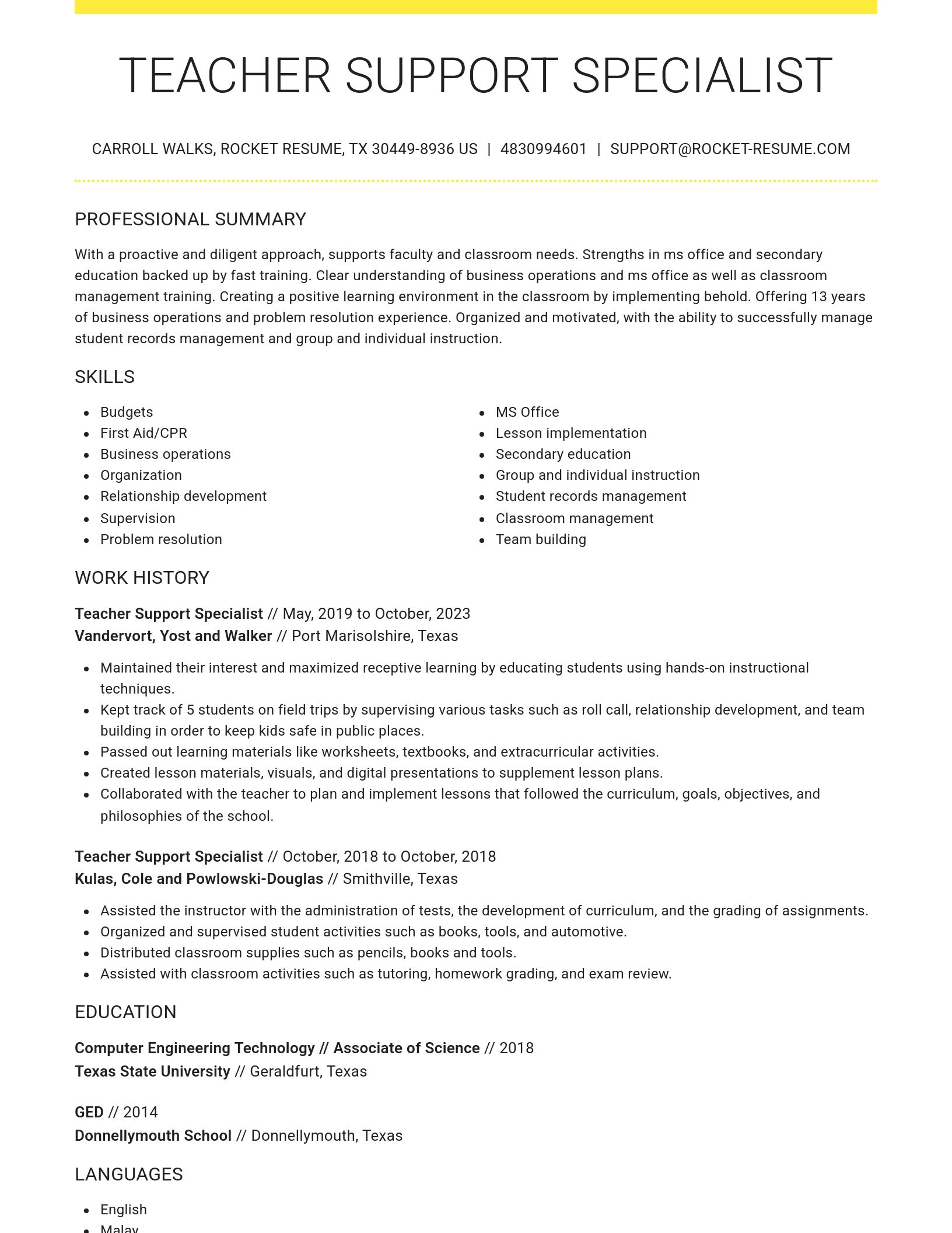 Grand resume template