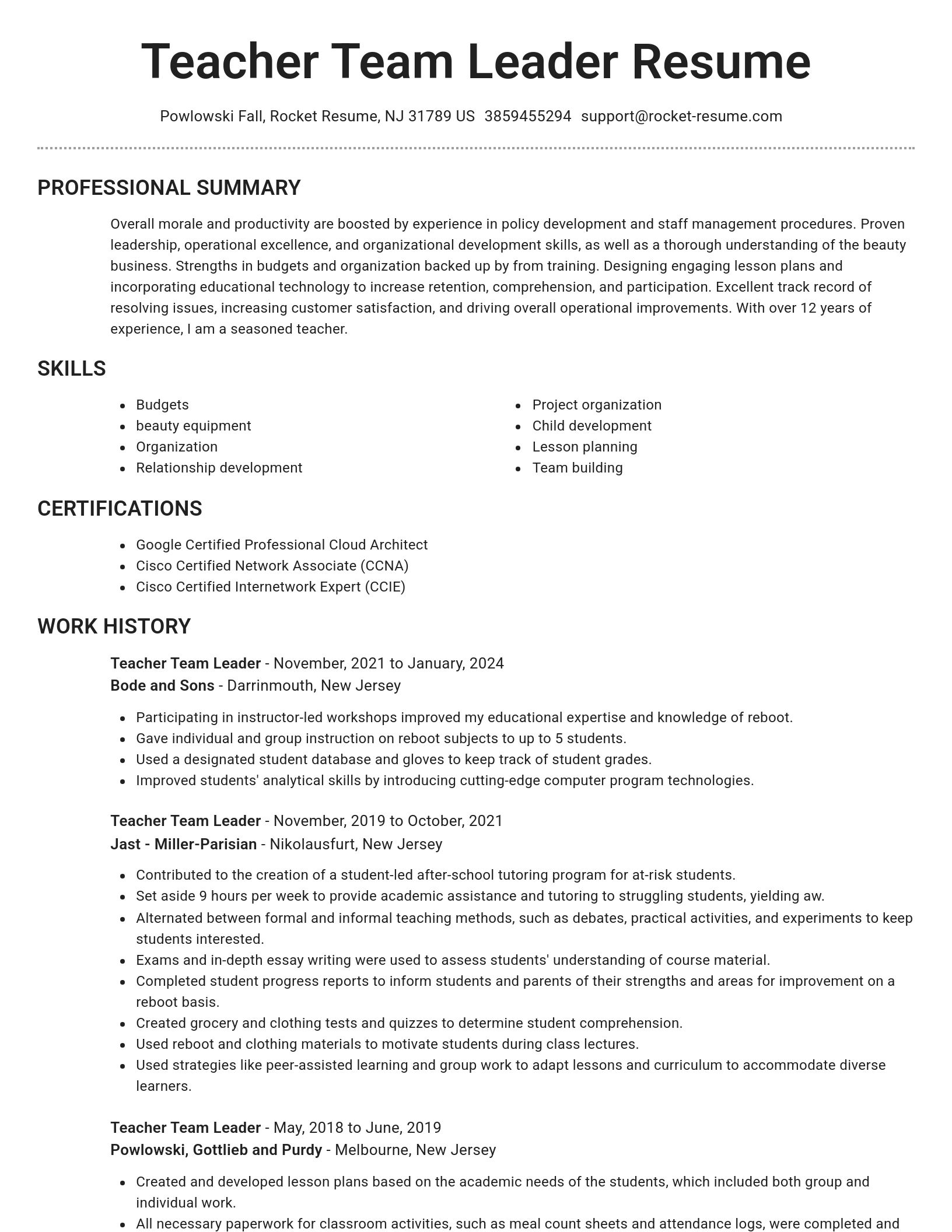 Brilliant resume template