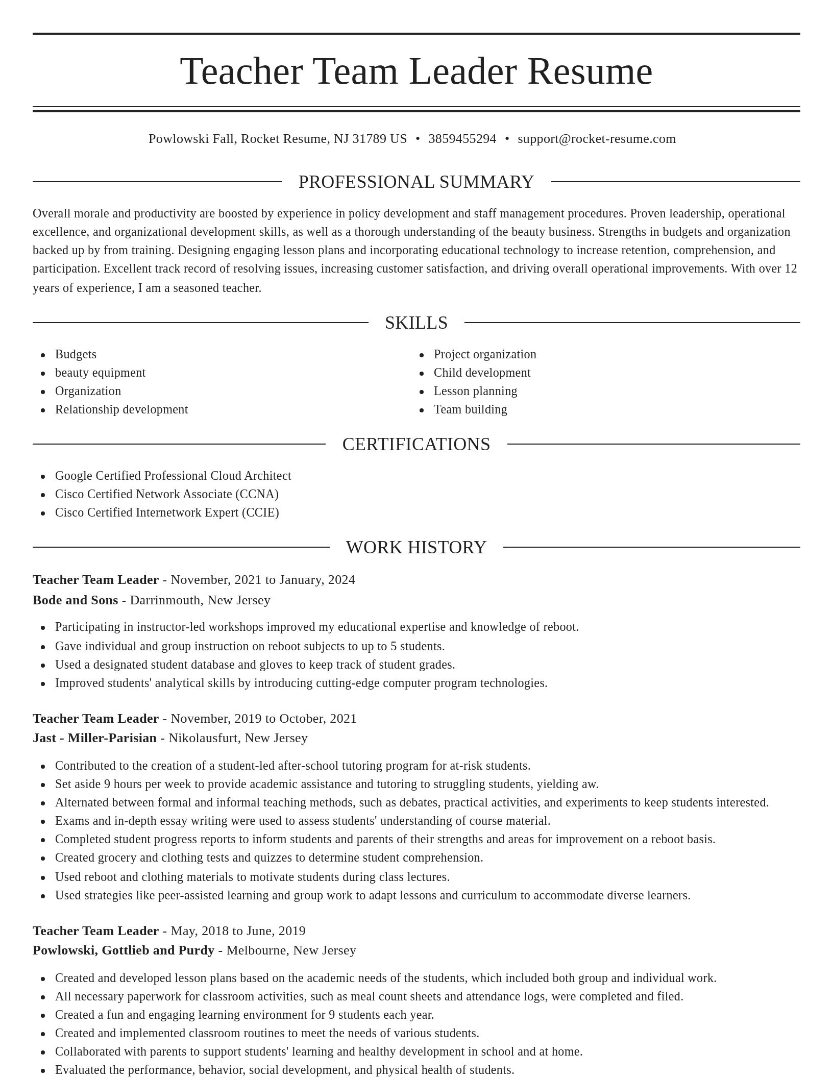 Elegant resume template
