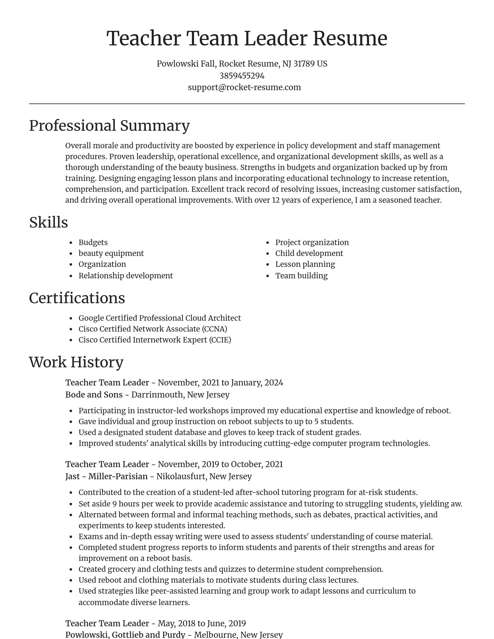 Focal Point resume template
