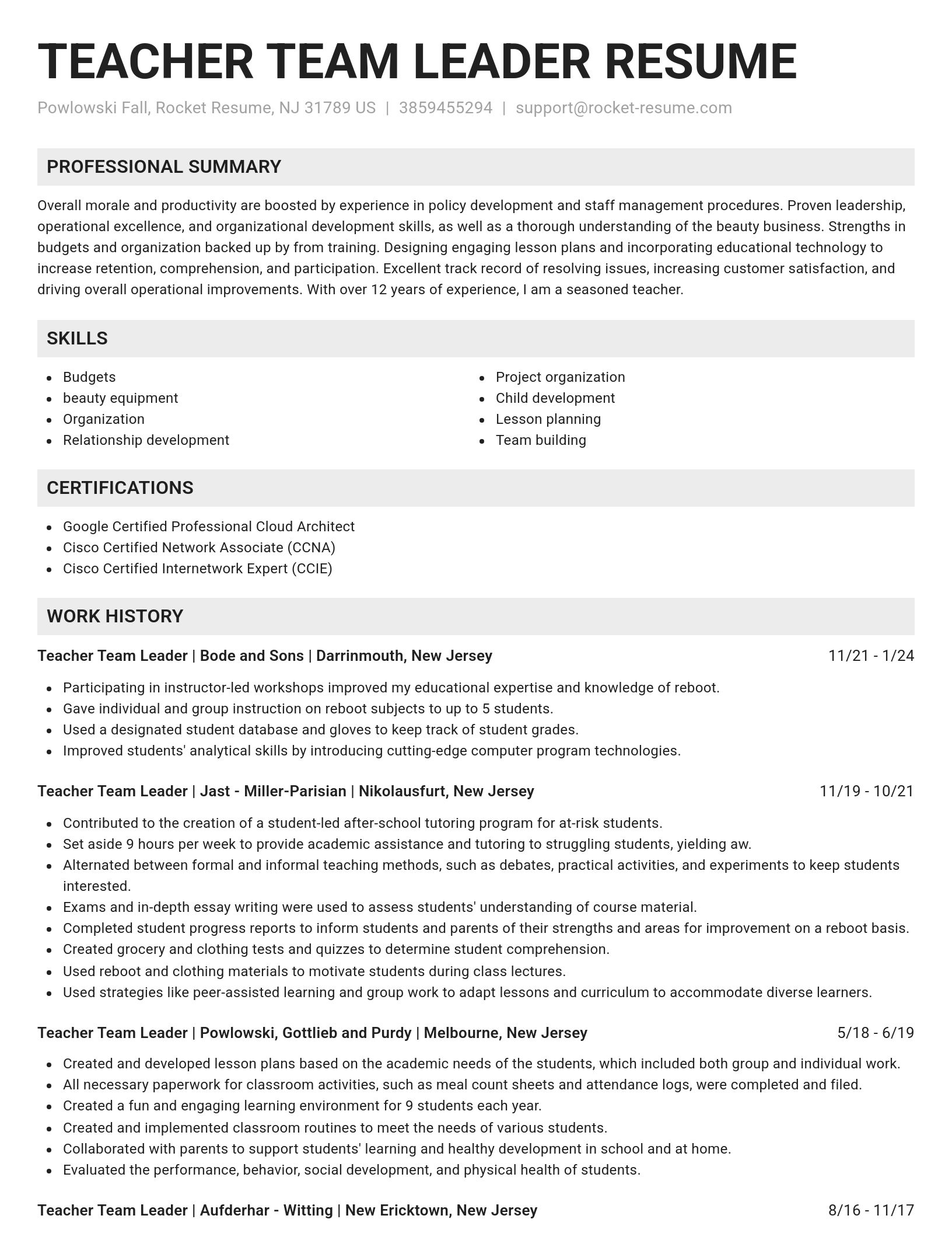 Genius resume template