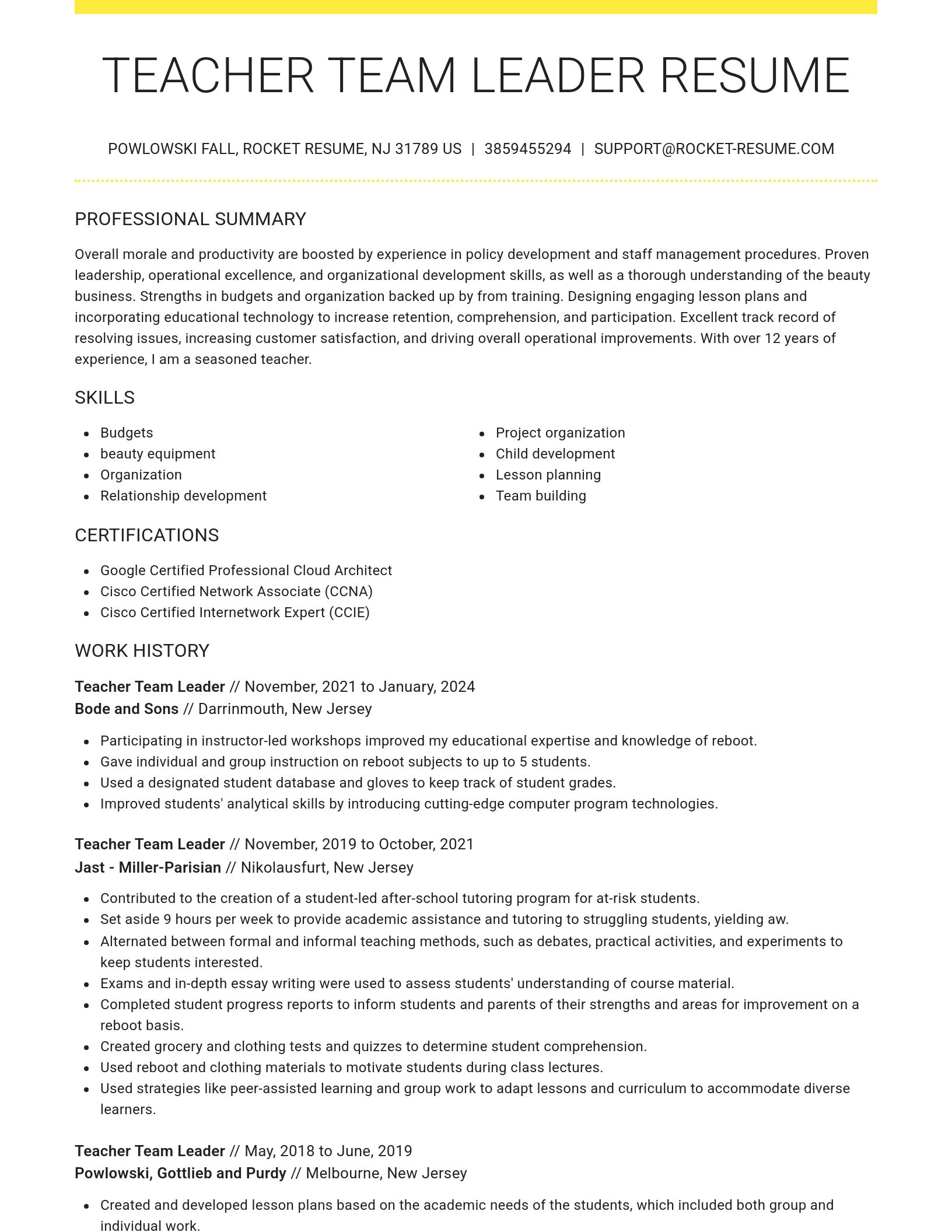 Grand resume template