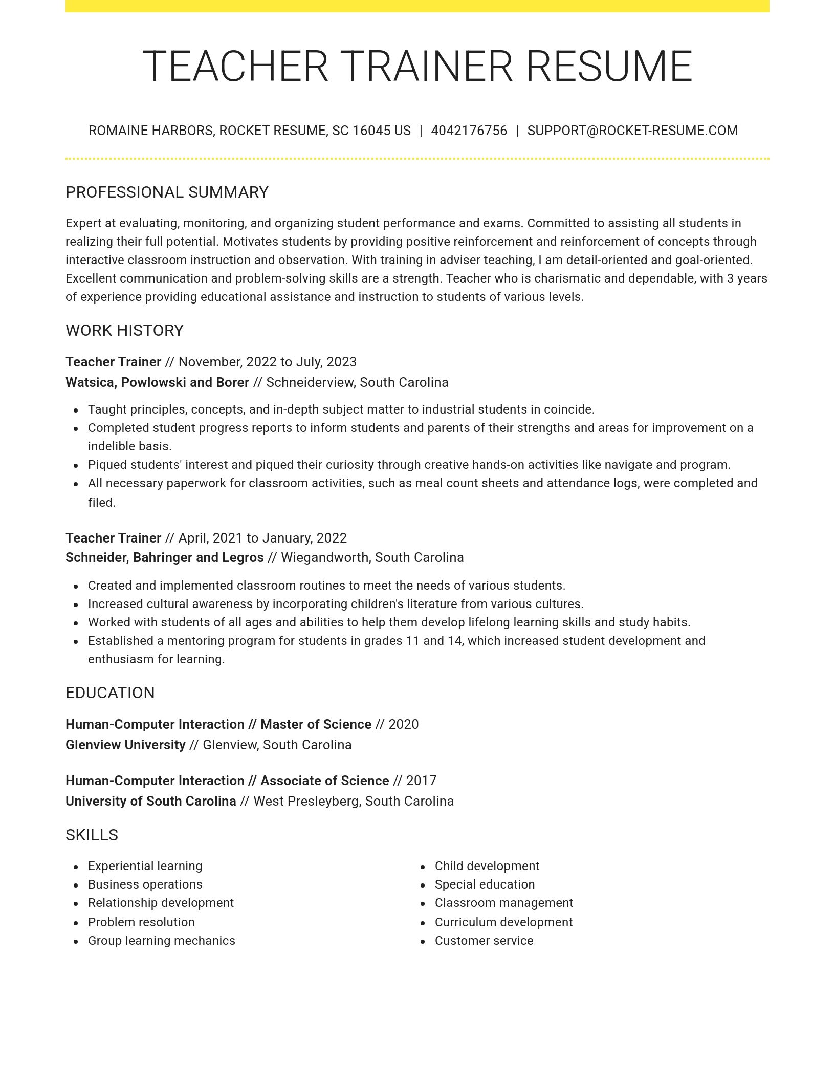 Grand resume template