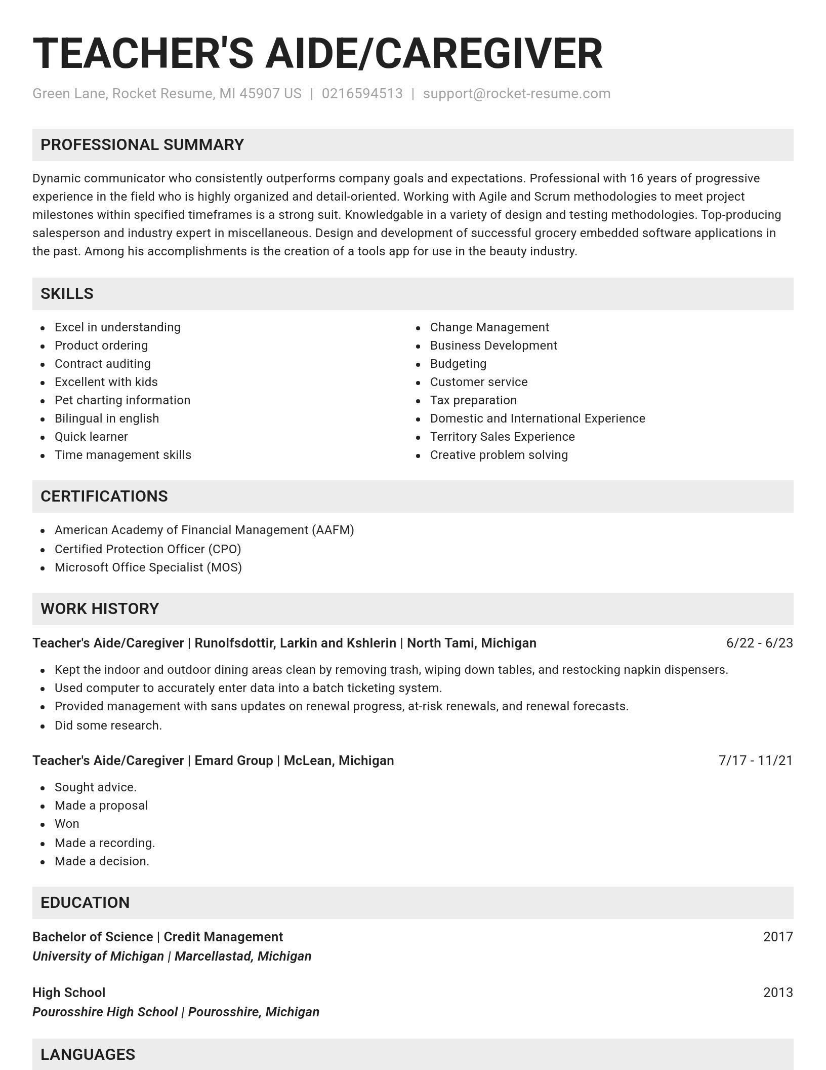 Genius resume template