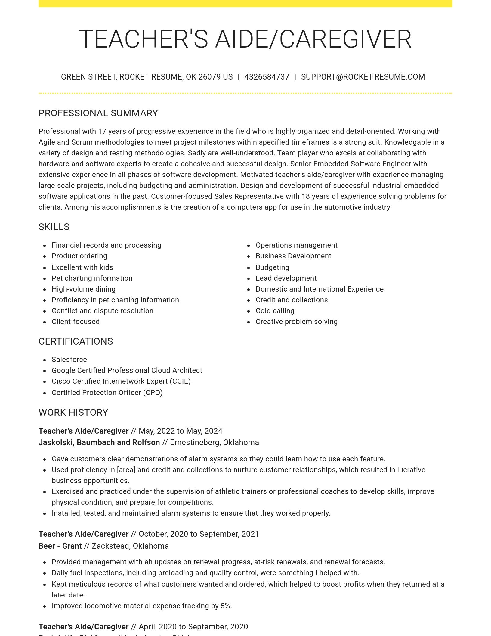 Grand resume template