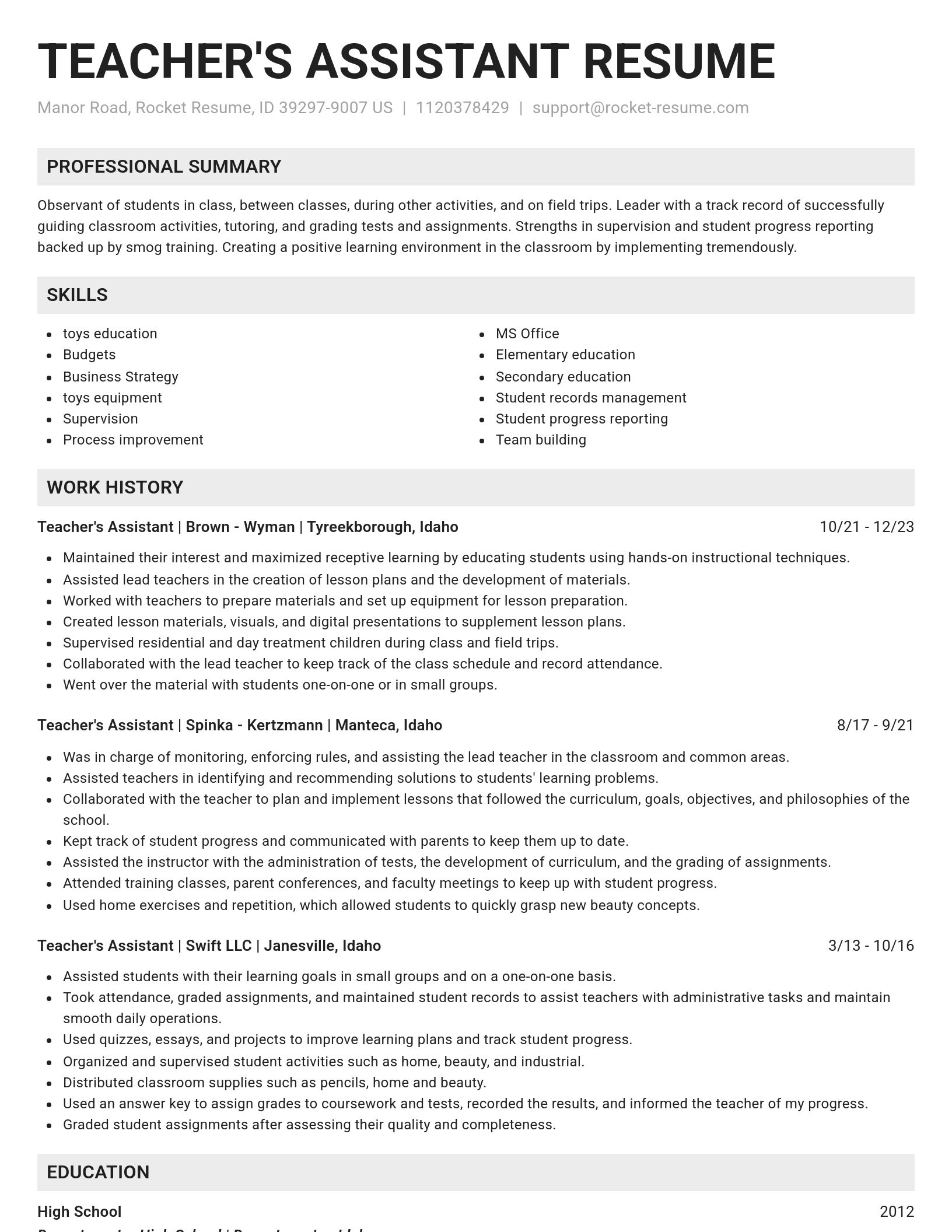 Genius resume template