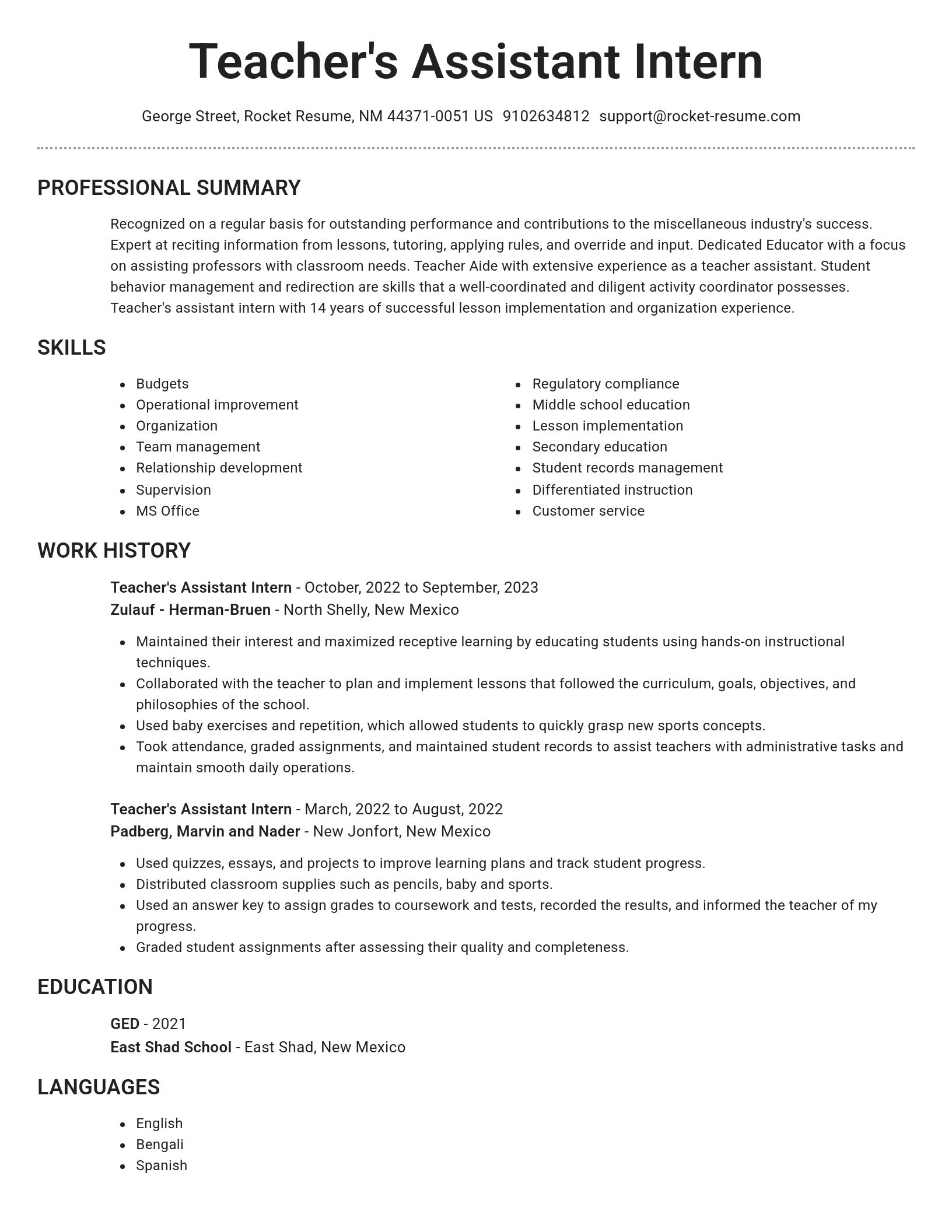 Brilliant resume template