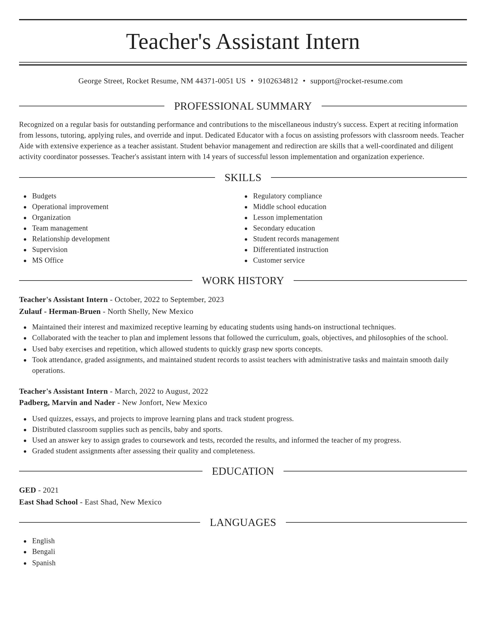 Elegant resume template